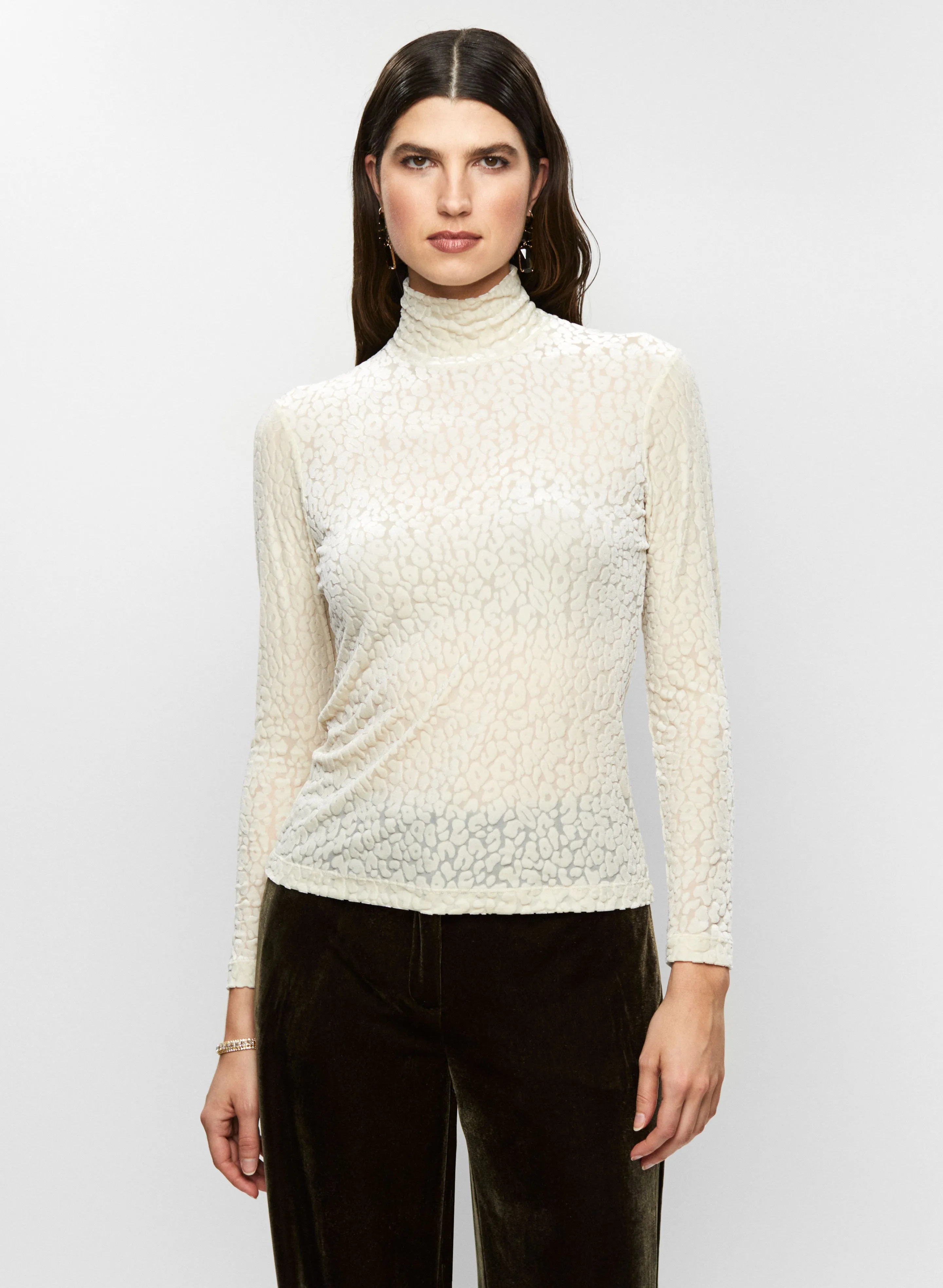 Velvet Leopard Print Top sold by Melanie Lyne product image thumbnail 4