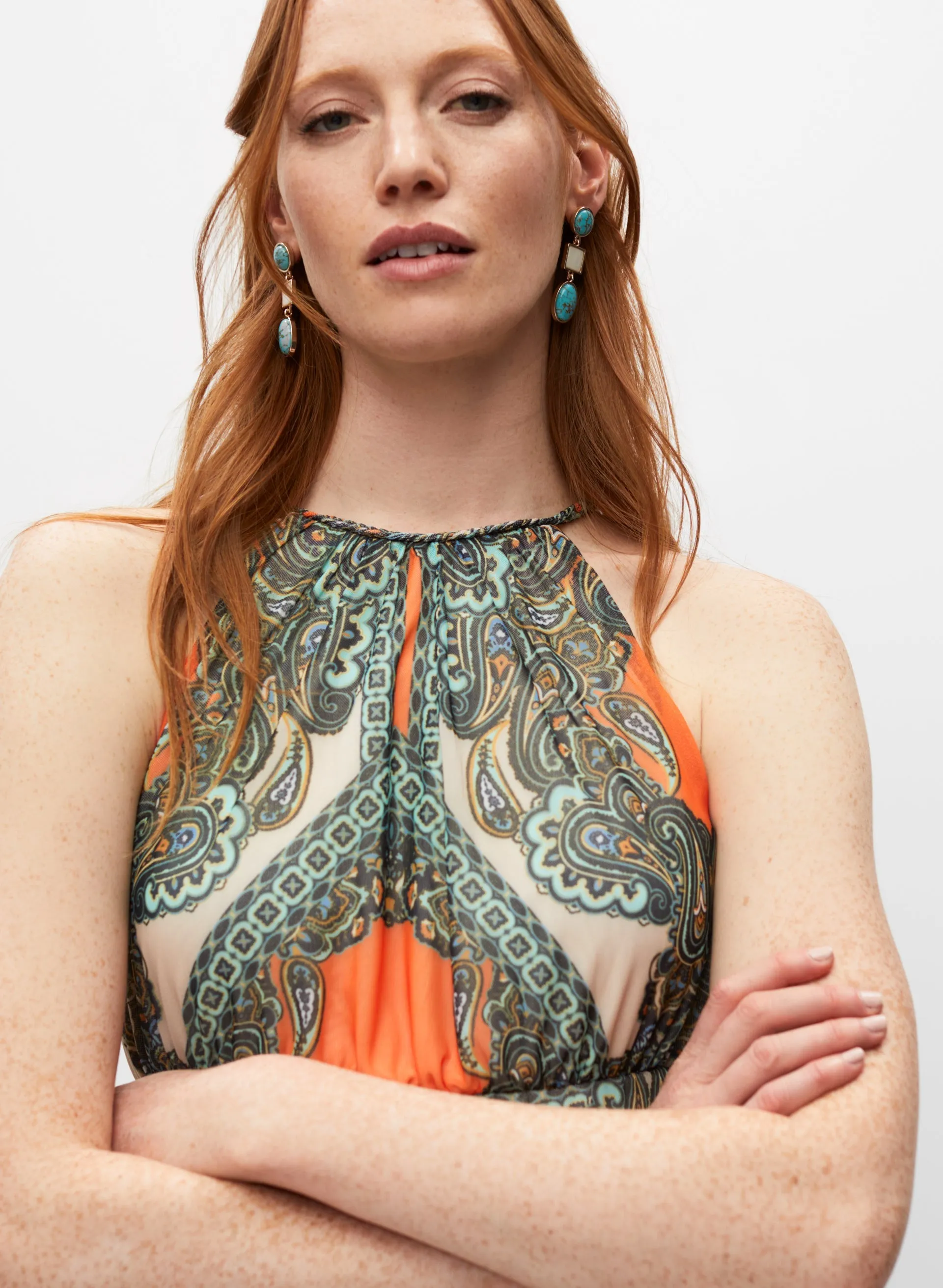 Paisley Print Maxi Dress sold by Melanie Lyne product image thumbnail 4