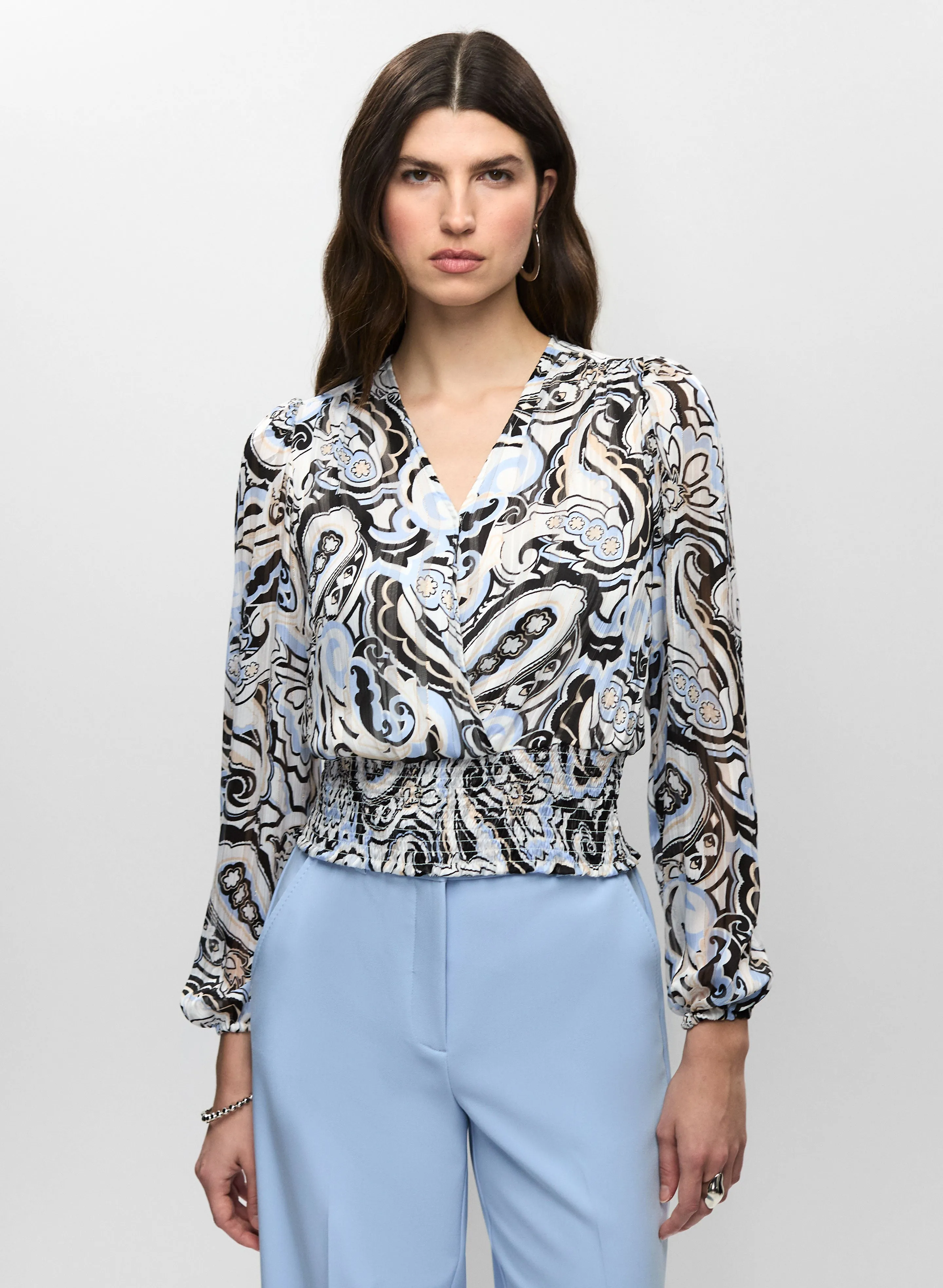 Paisley Print Smocked Blouse sold by Melanie Lyne