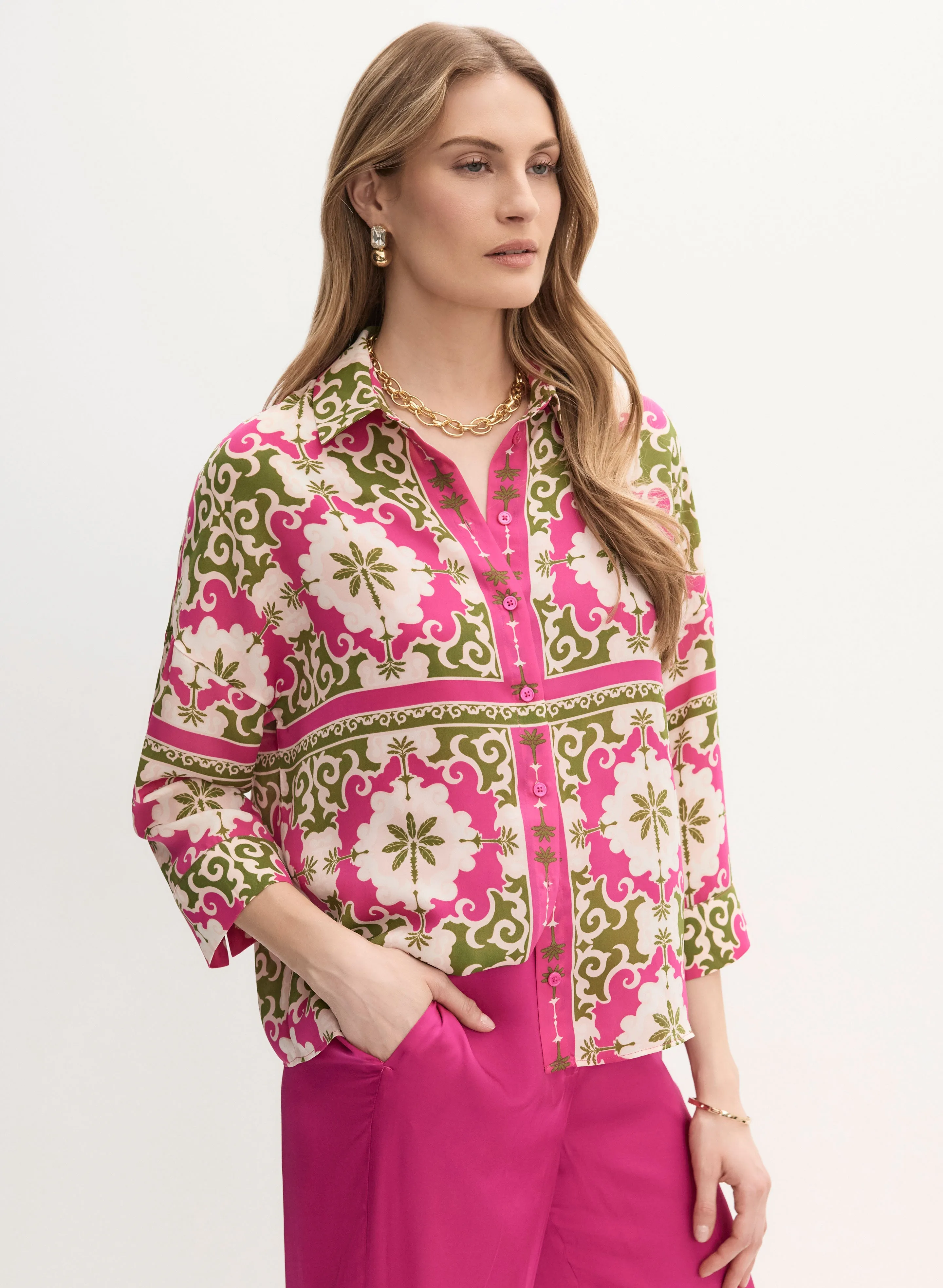 Abstract Print Blouse sold by Melanie Lyne product image thumbnail 5