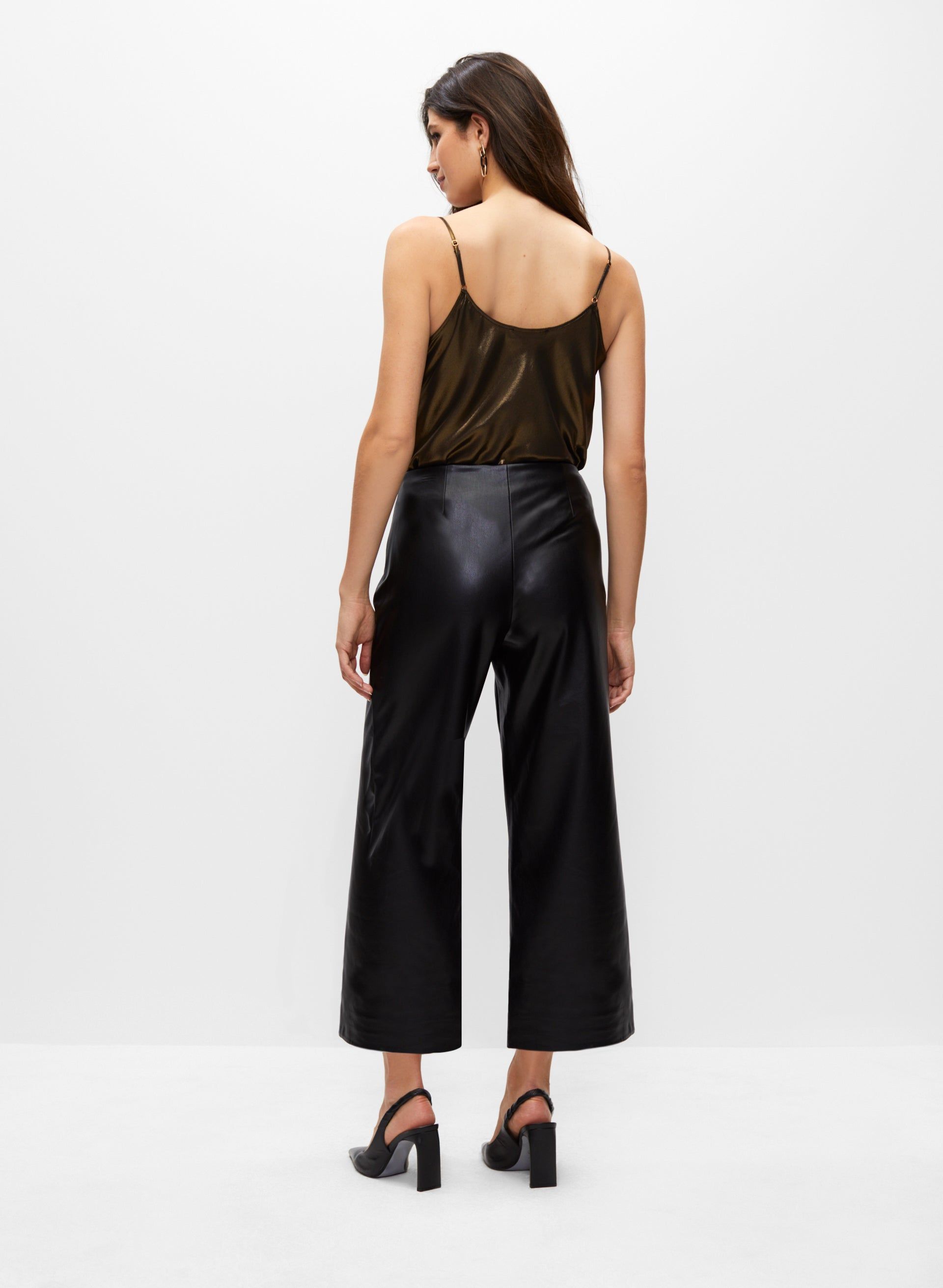 Vegan Leather Culotte Pants sold by Melanie Lyne product image thumbnail 2