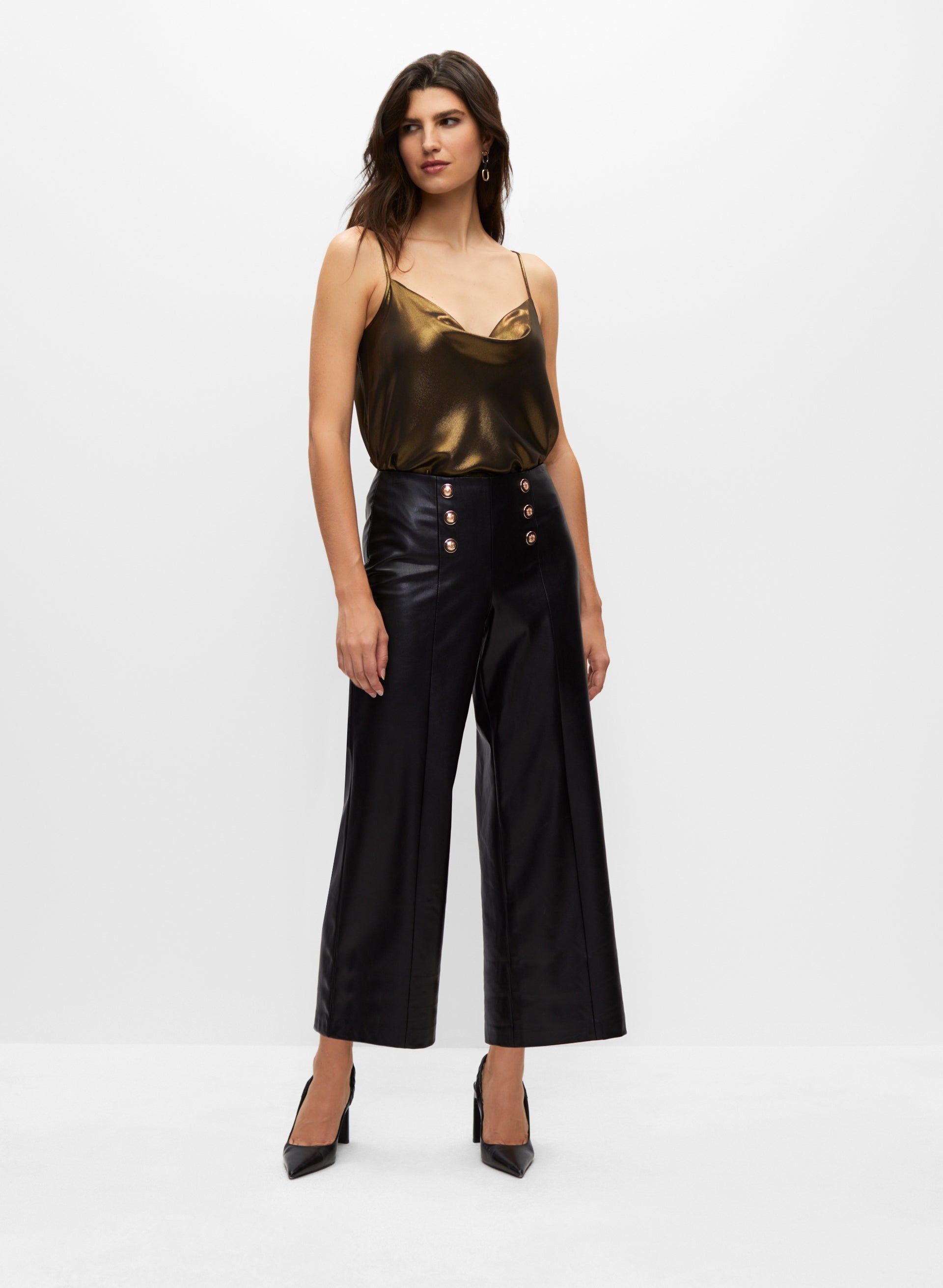 Vegan Leather Culotte Pants sold by Melanie Lyne