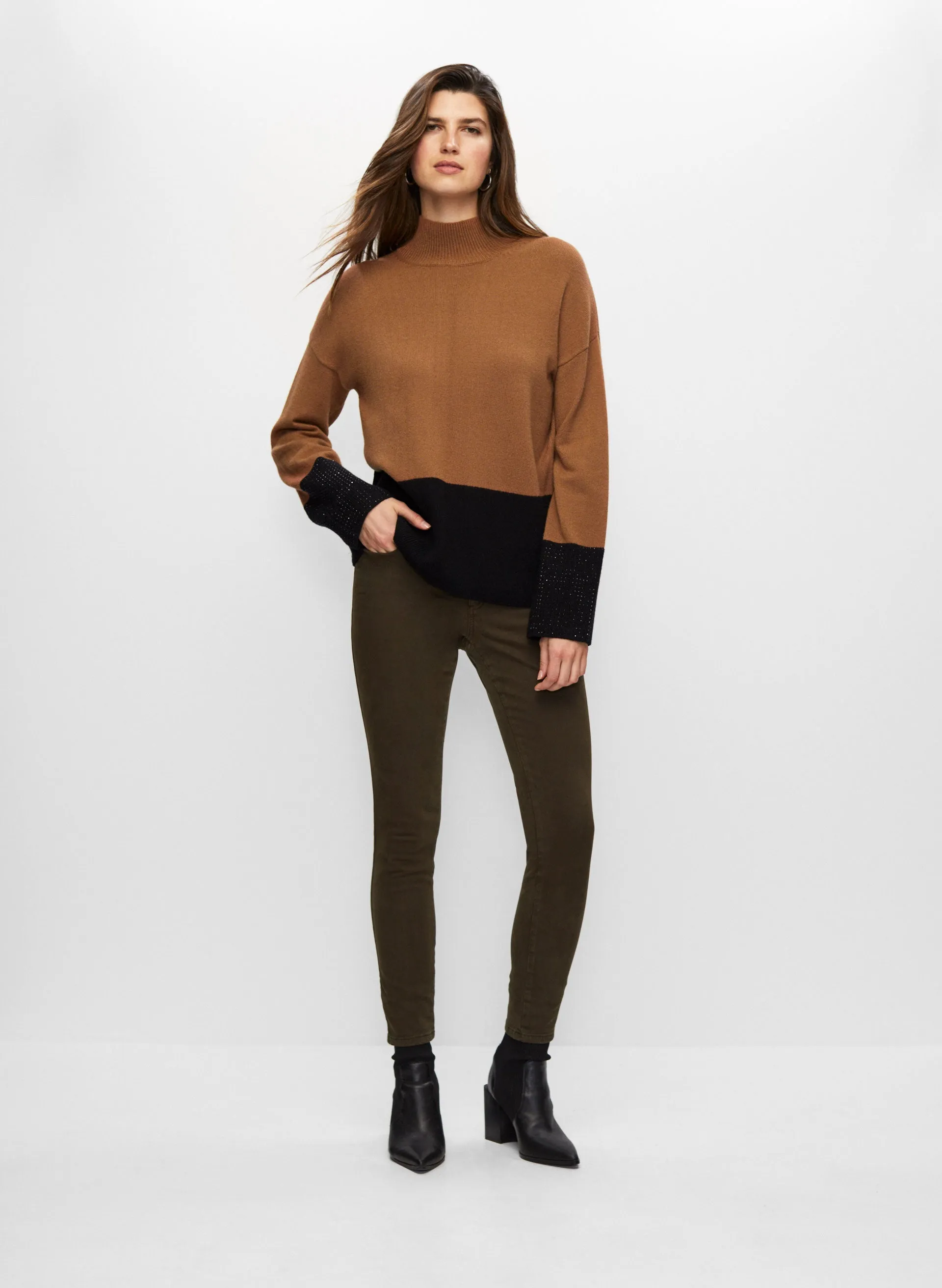 Rhinestone Detail Colour Block Sweater sold by Melanie Lyne product image thumbnail 3