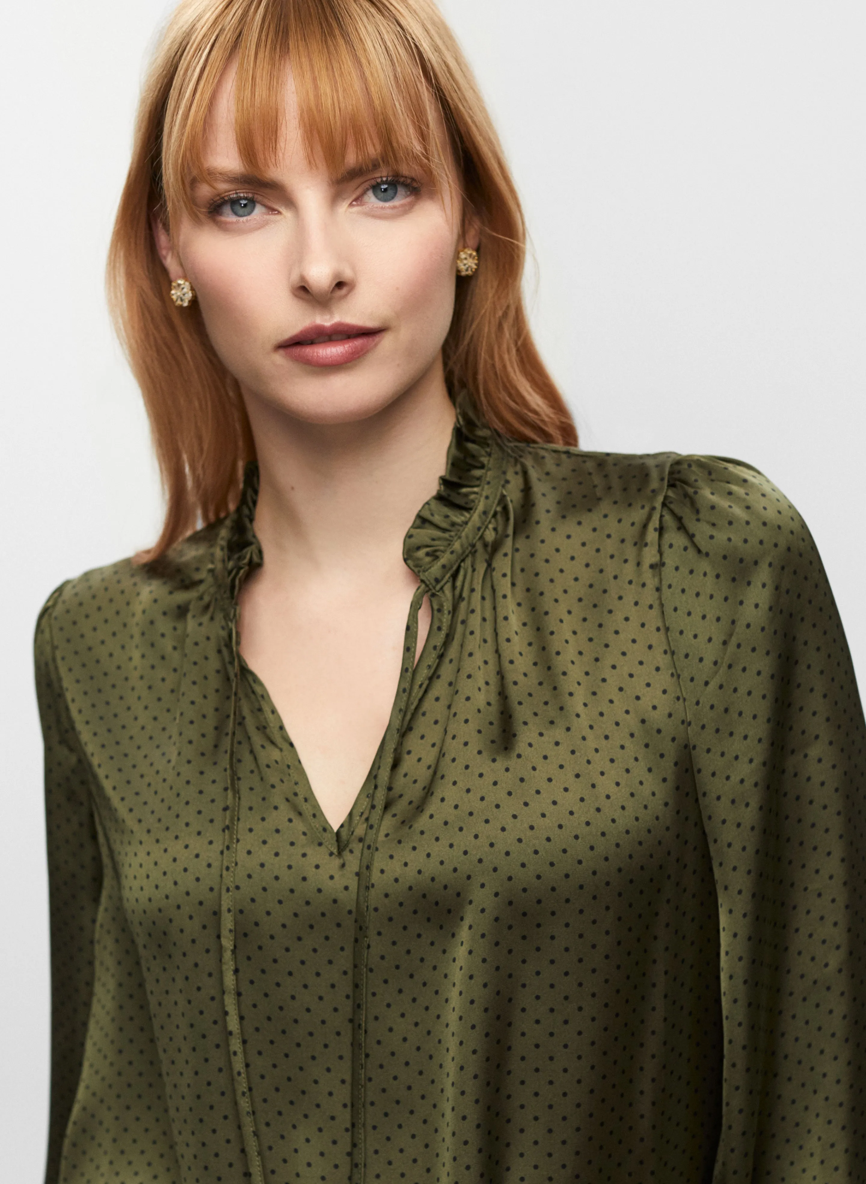 Polka Dot Motif Satin Blouse sold by Melanie Lyne product image thumbnail 2