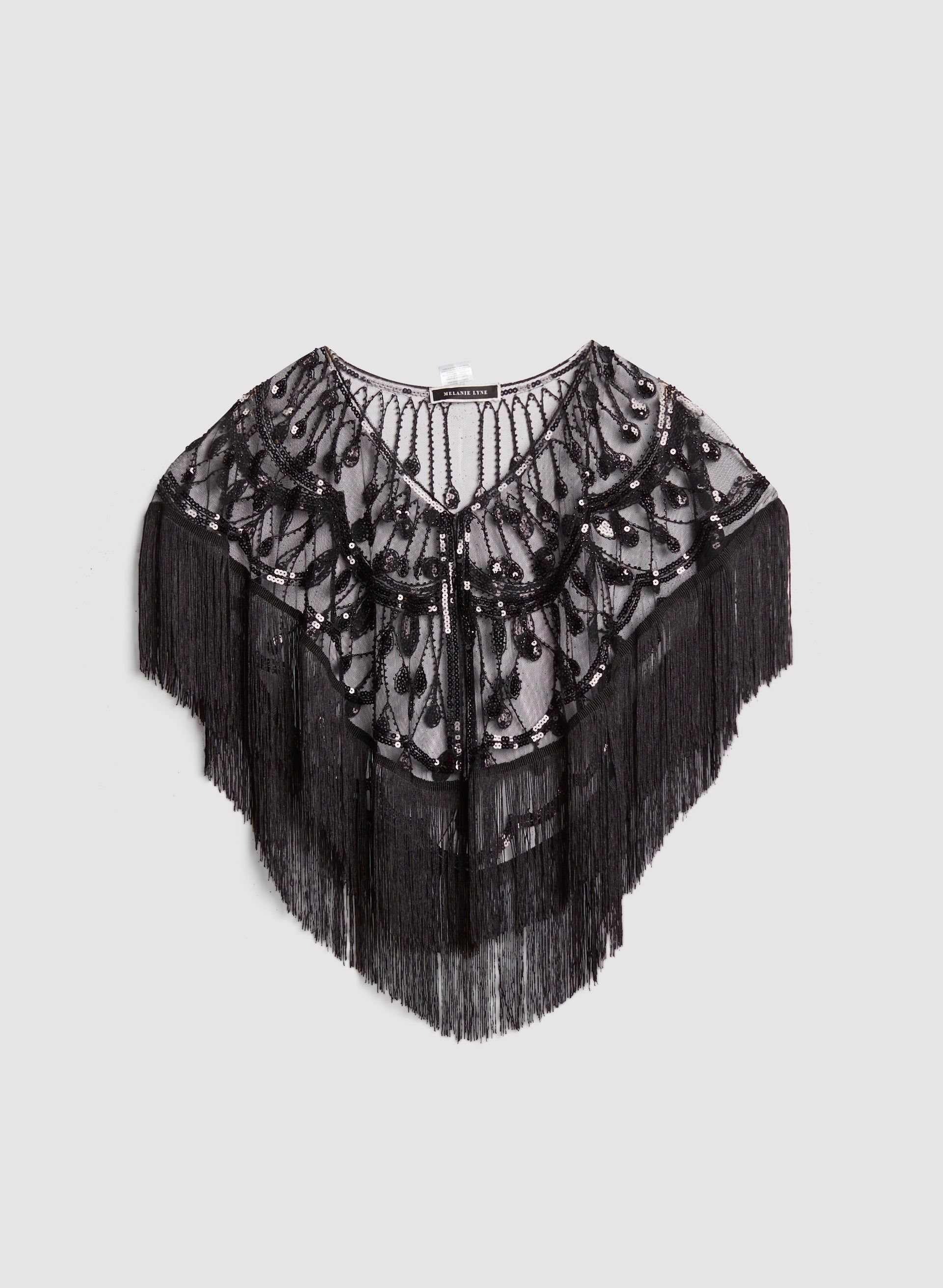 Sequin Detail Asymmetrical Shawl sold by Melanie Lyne product image thumbnail 3