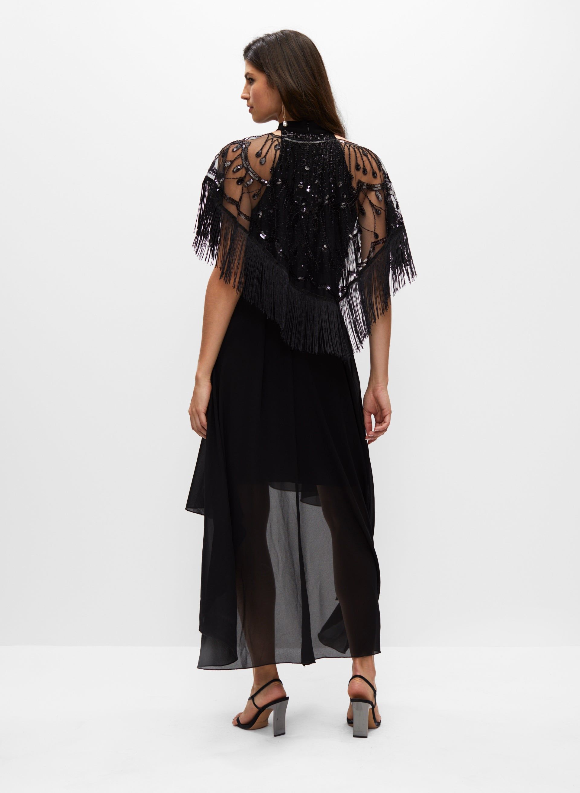 Sequin Detail Asymmetrical Shawl sold by Melanie Lyne product image thumbnail 2