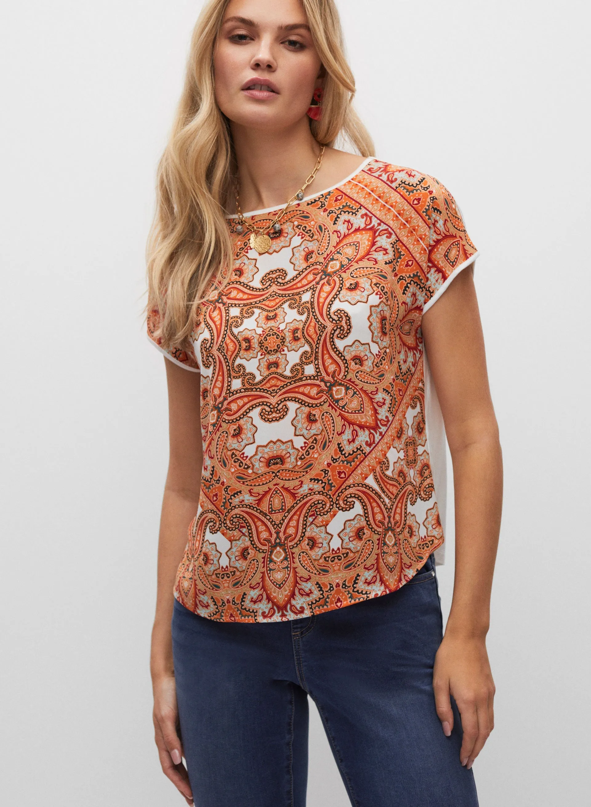 Paisley Print Tee sold by Melanie Lyne product image thumbnail 2