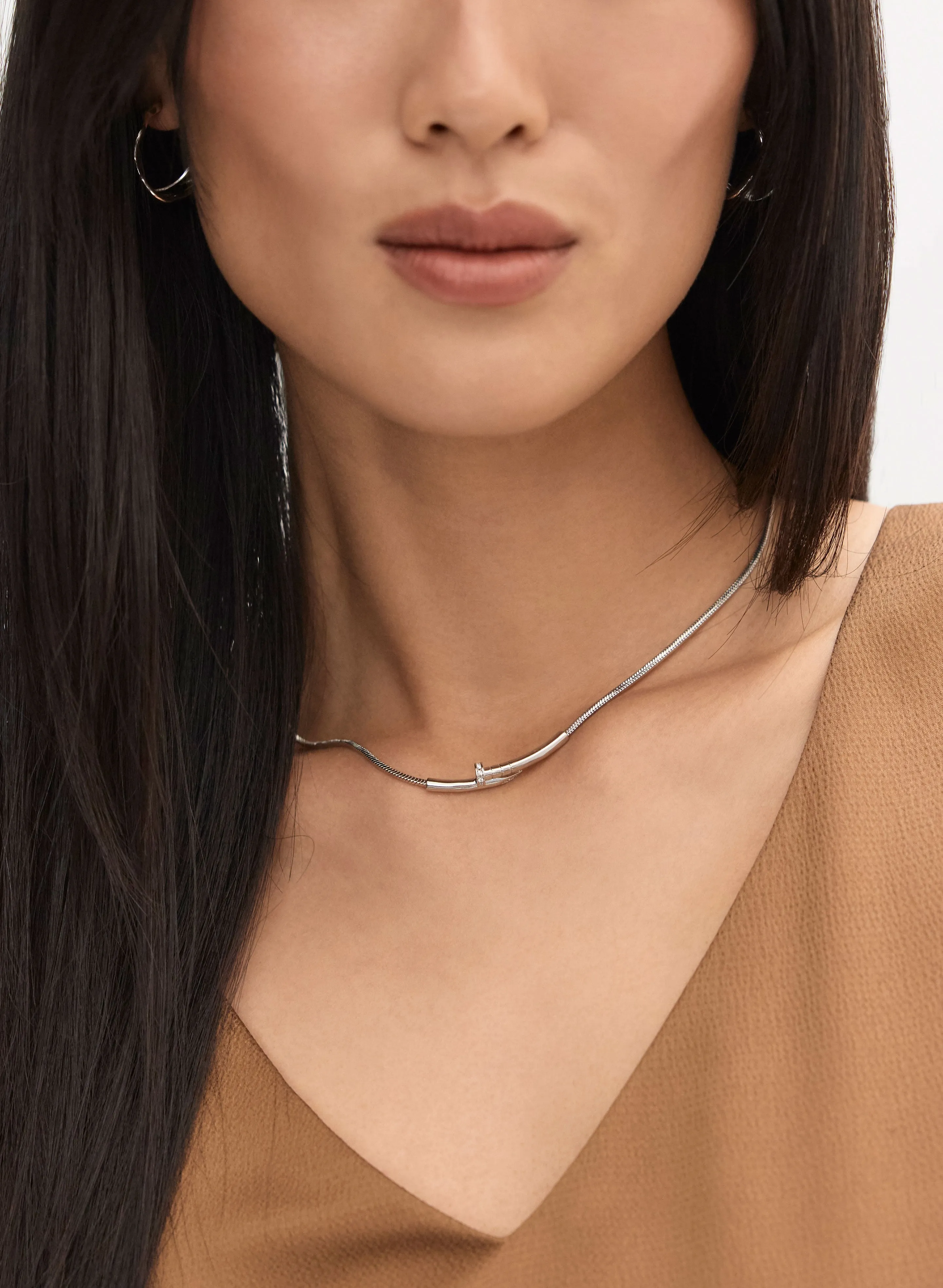 Snake Chain Gem Insert Necklace sold by Melanie Lyne product image thumbnail 2