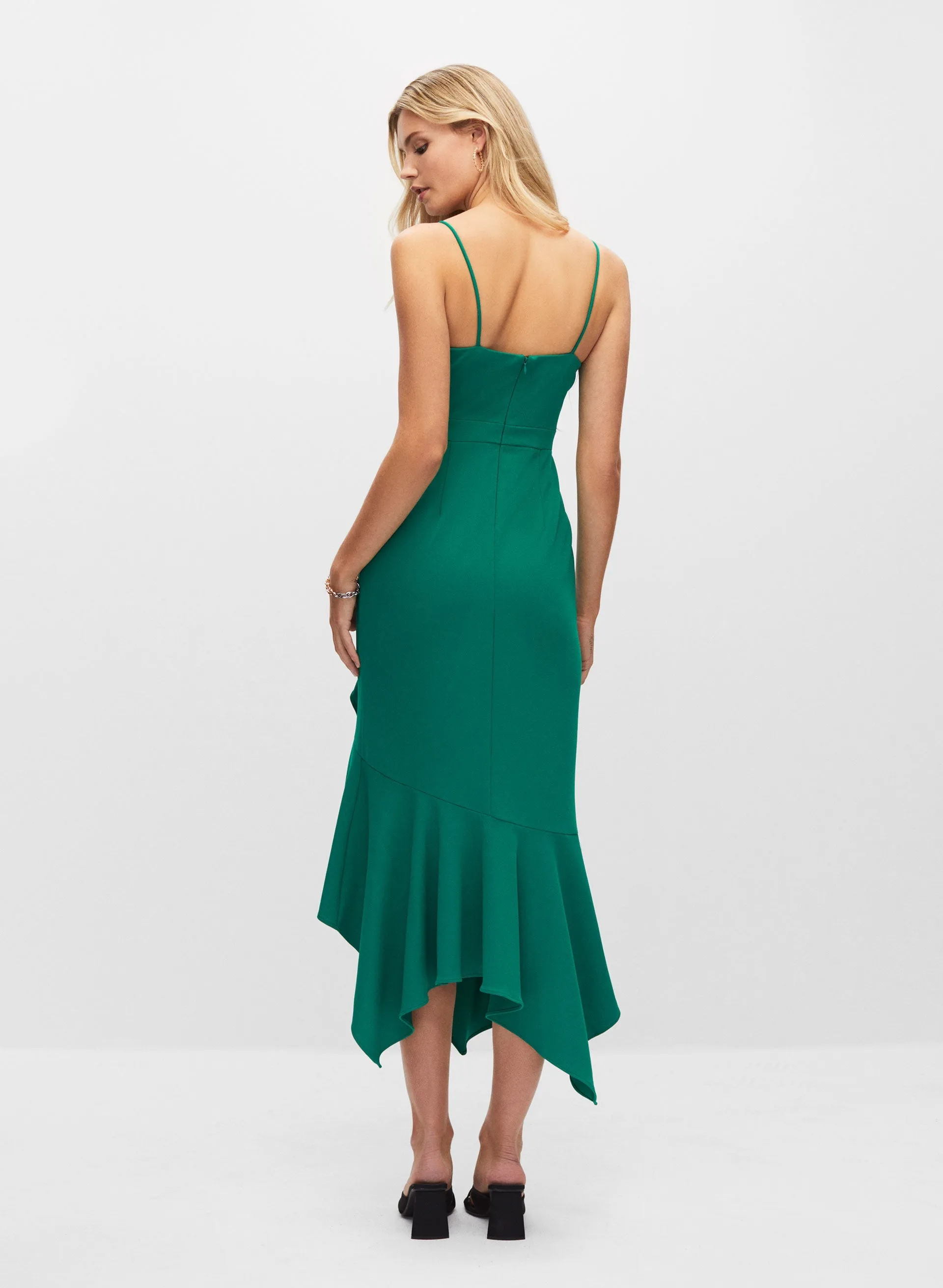 BA Nites - V-Neck Flounce Detail Dress sold by Melanie Lyne product image thumbnail 3