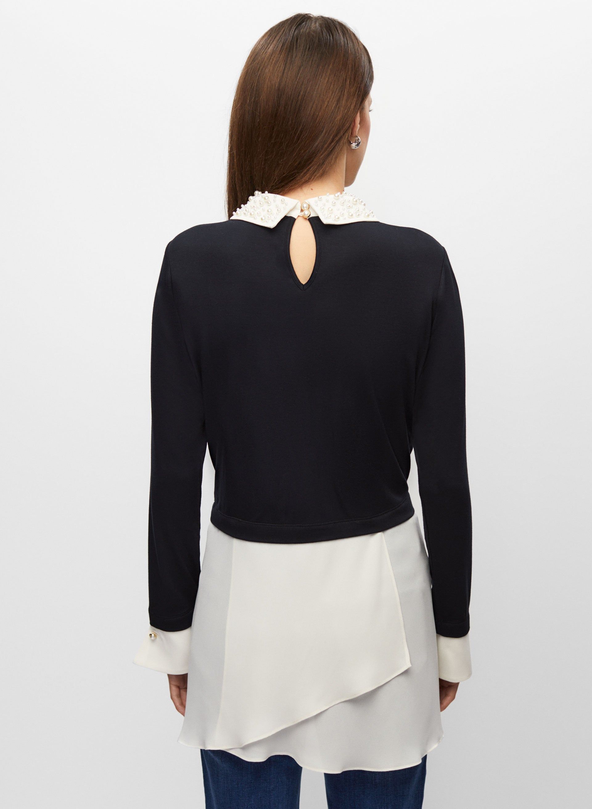 Pearl Collar Fooler Top sold by Melanie Lyne product image thumbnail 4