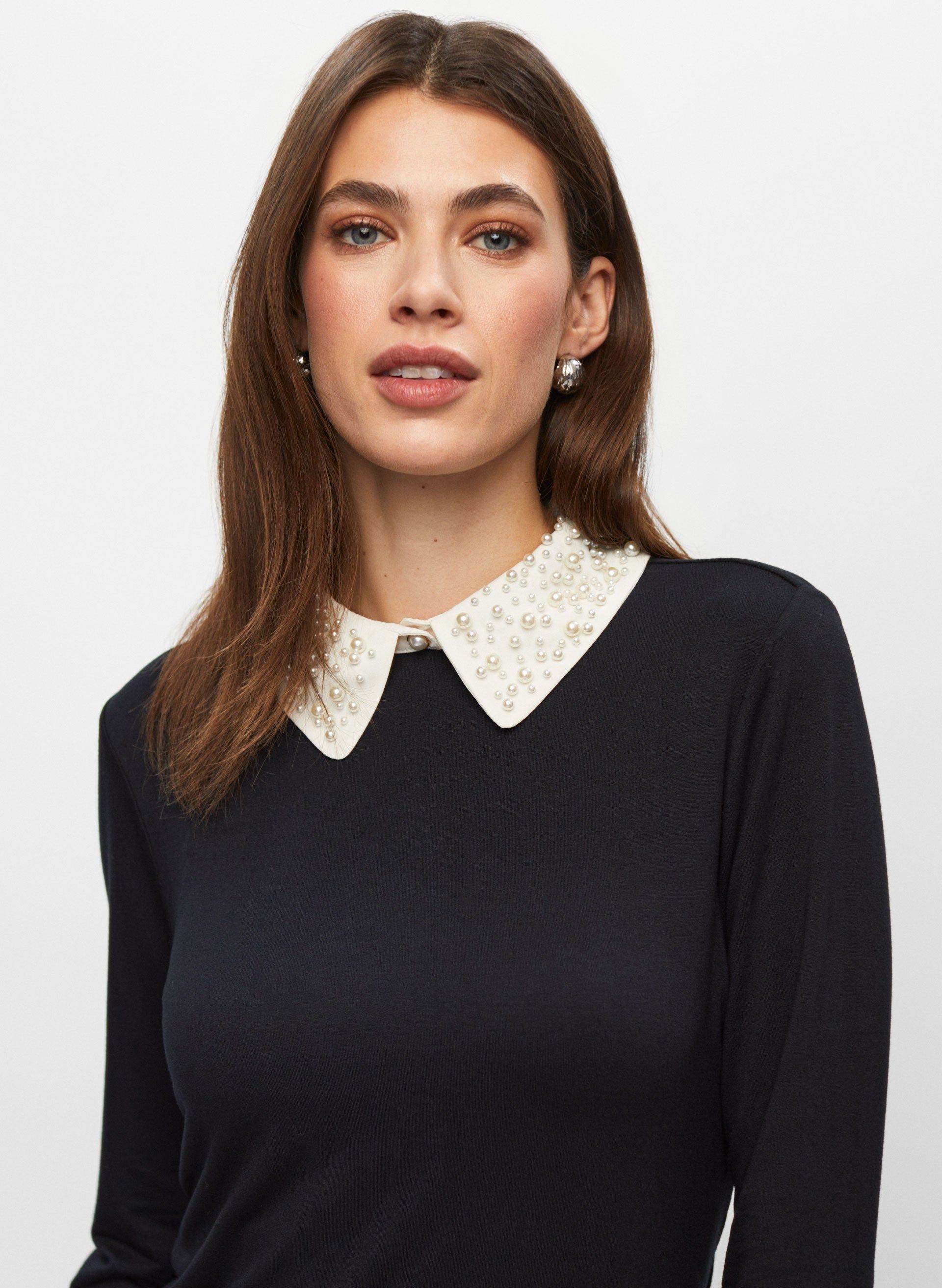 Pearl Collar Fooler Top sold by Melanie Lyne product image thumbnail 2