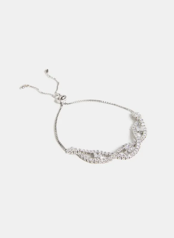 Stone Centre Cubic Zirconia Slider Bracelet sold by Melanie Lyne