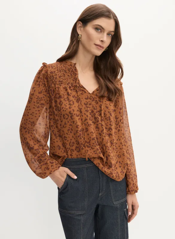 Puff Sleeve Leopard Print Blouse sold by Melanie Lyne
