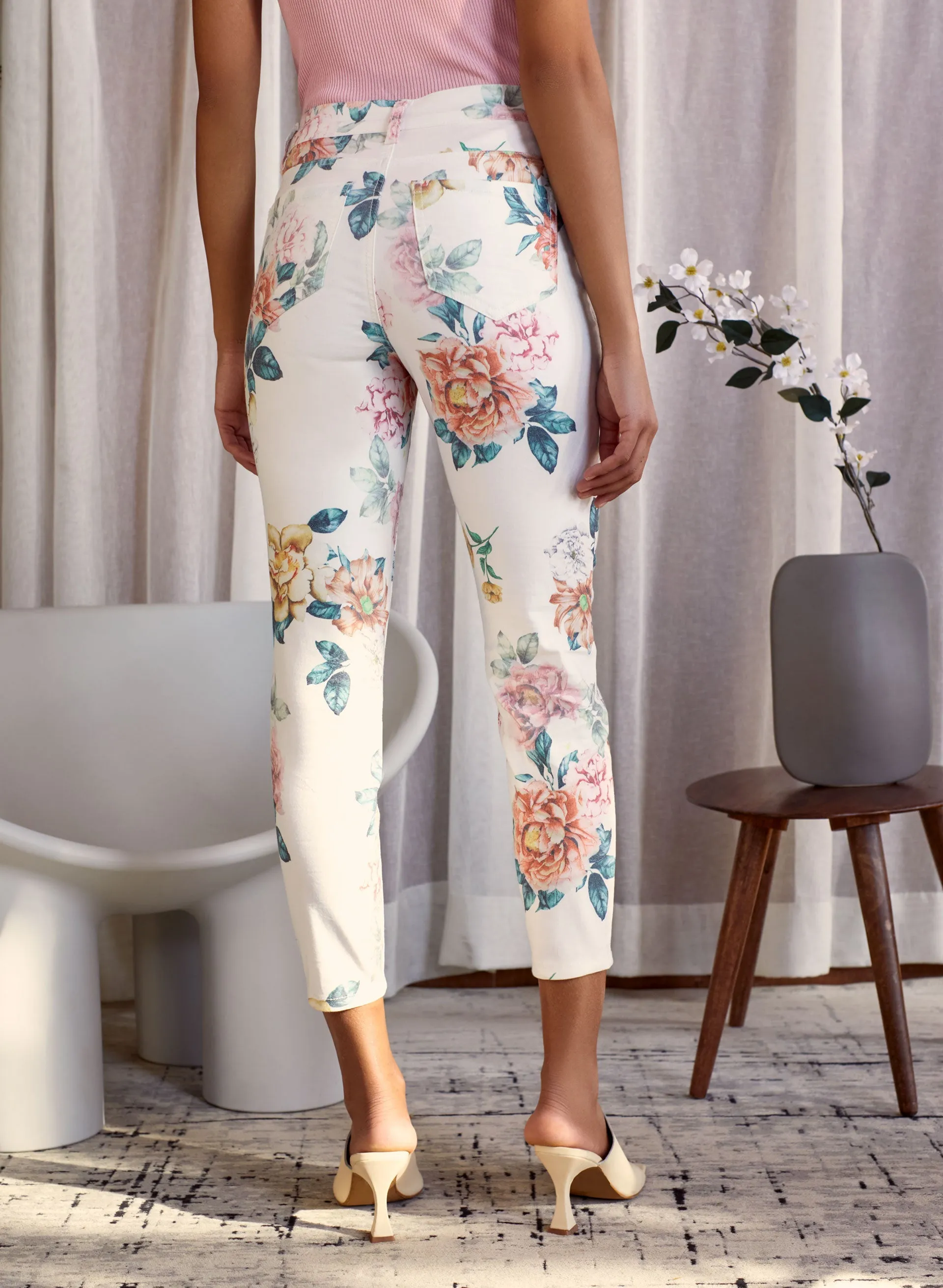 Floral Print Slim Leg Jeans sold by Melanie Lyne product image thumbnail 2