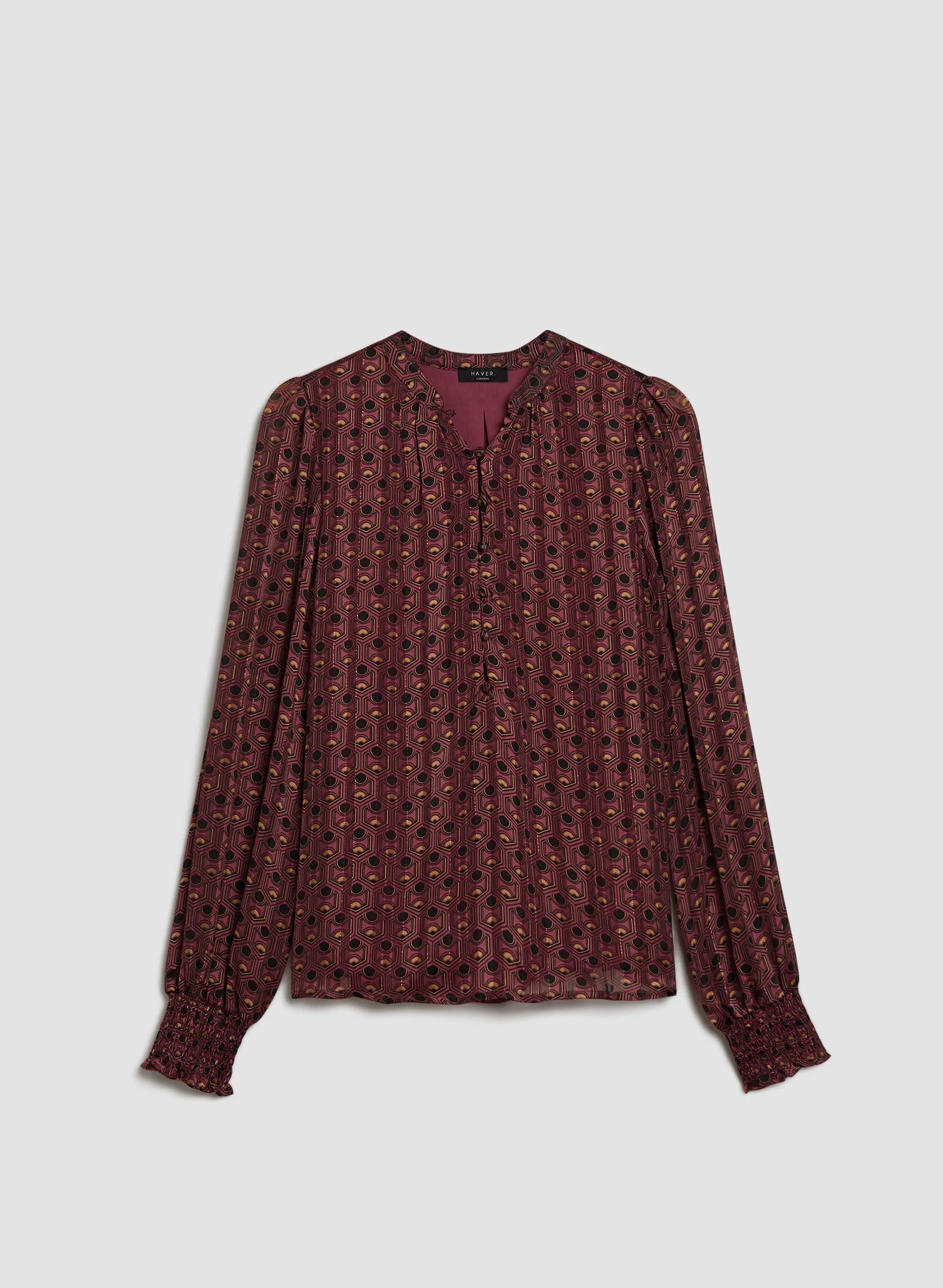 Geometric Print Chiffon Blouse sold by Melanie Lyne product image thumbnail 5