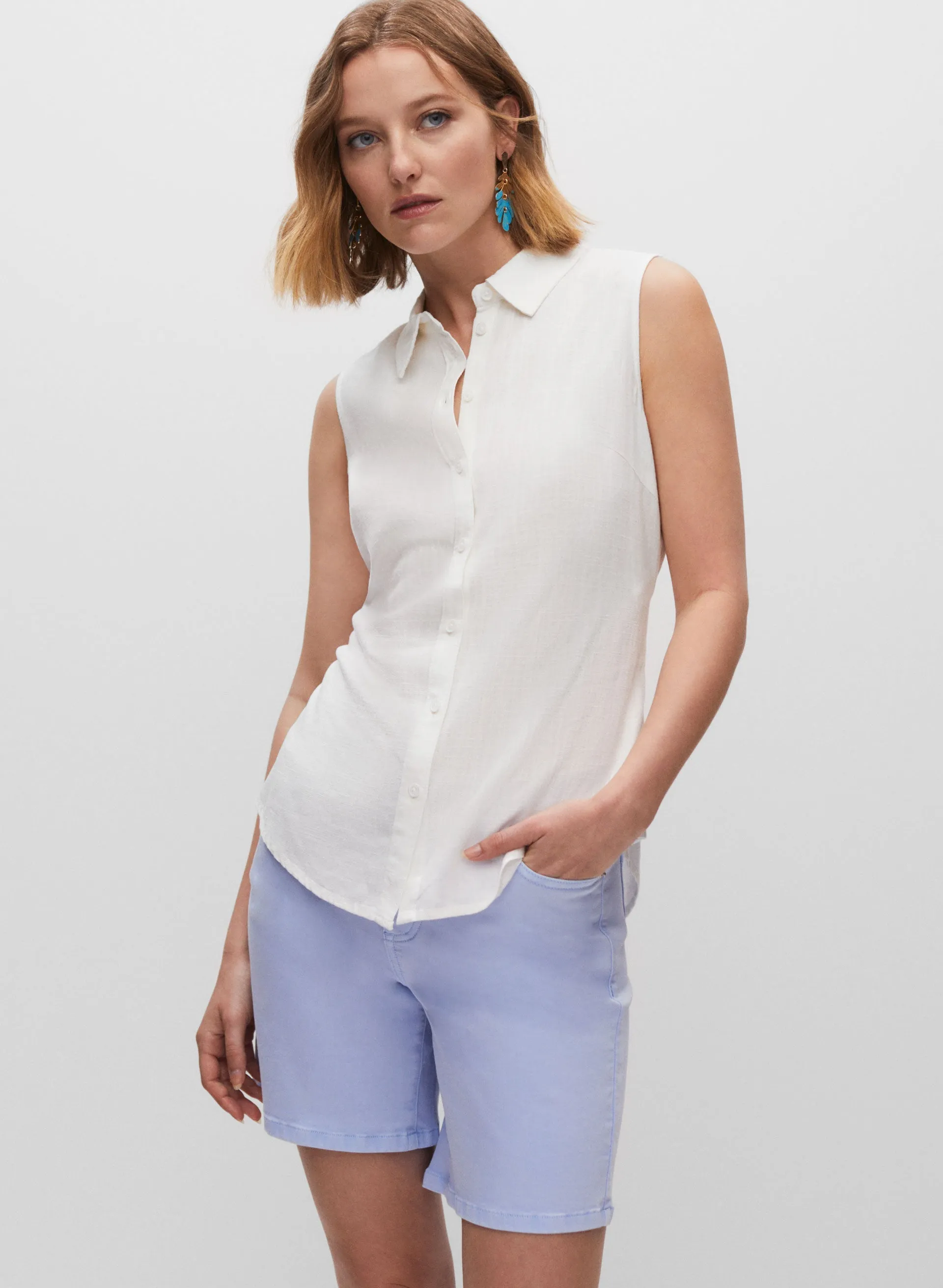 Tie Front Button Down Shirt sold by Melanie Lyne product image thumbnail 4