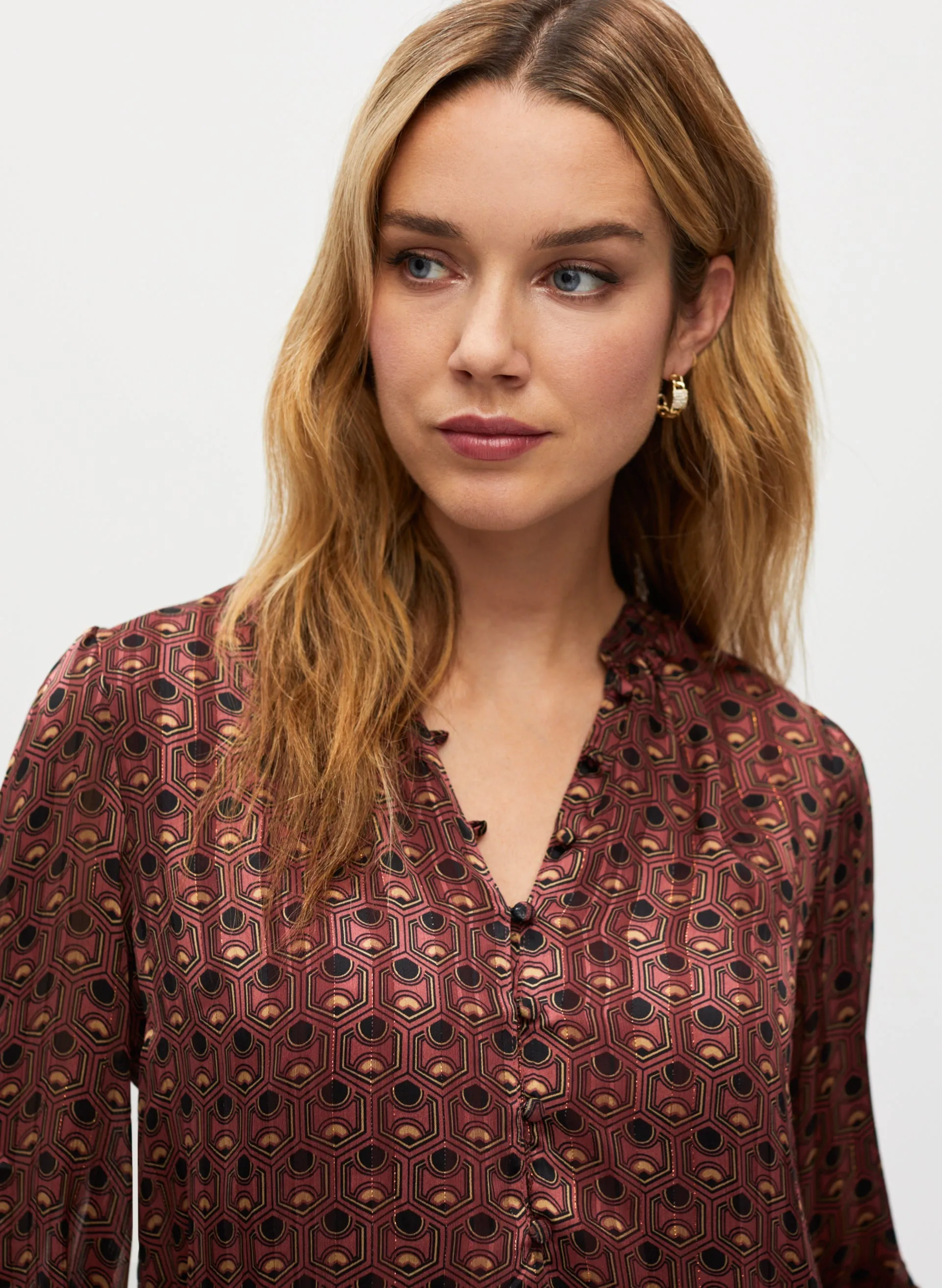 Geometric Print Chiffon Blouse sold by Melanie Lyne product image thumbnail 2