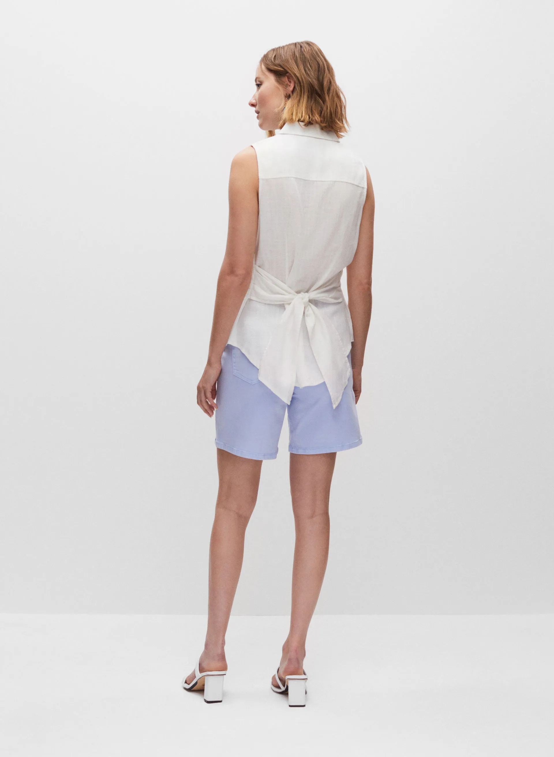 Tie Front Button Down Shirt sold by Melanie Lyne product image thumbnail 3