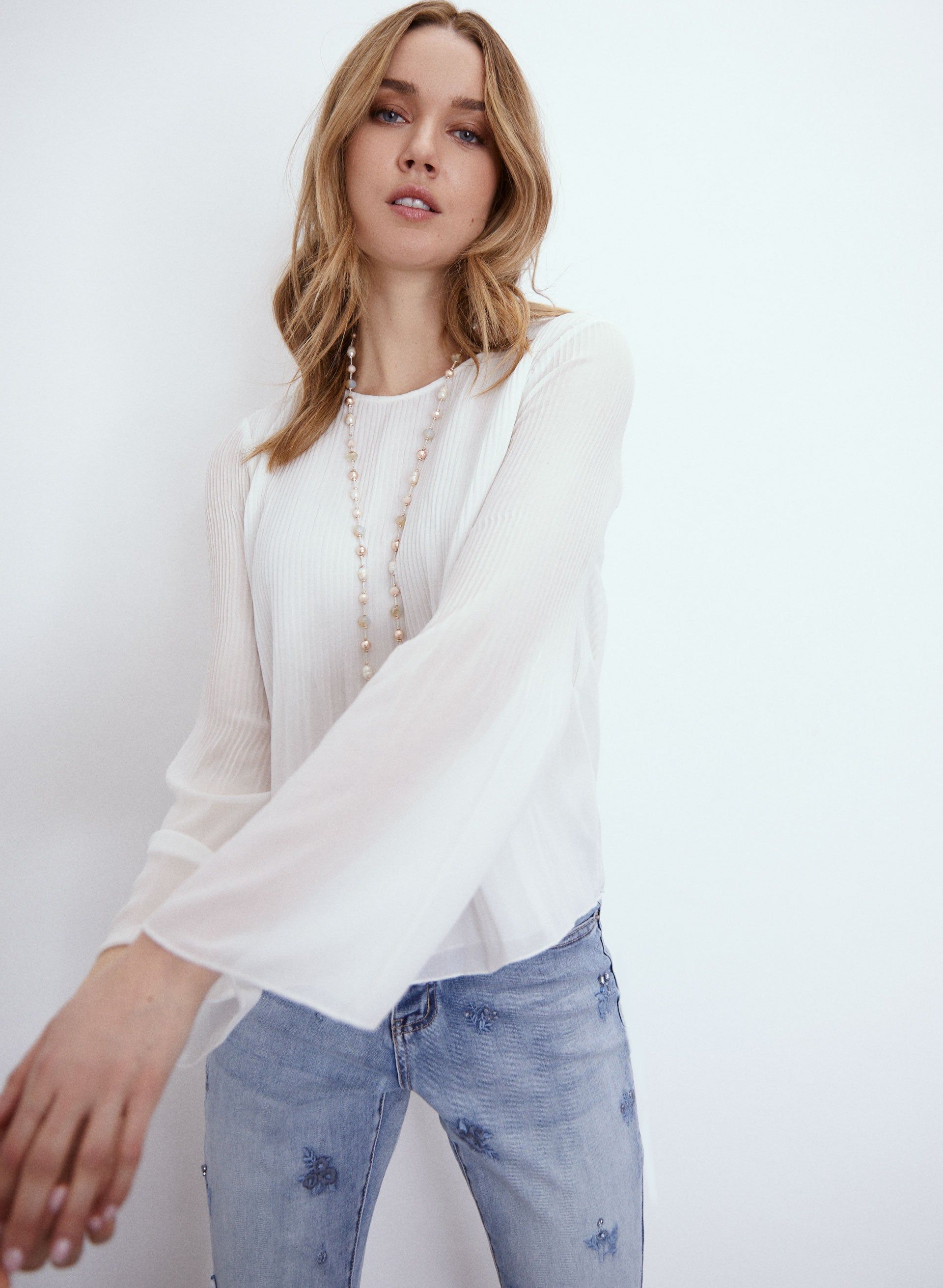 Pleated Chiffon Blouse sold by Melanie Lyne