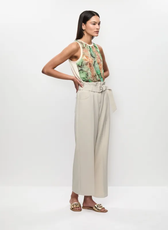 Snake Print Top & High-Rise Belted Pants sold by Melanie Lyne
