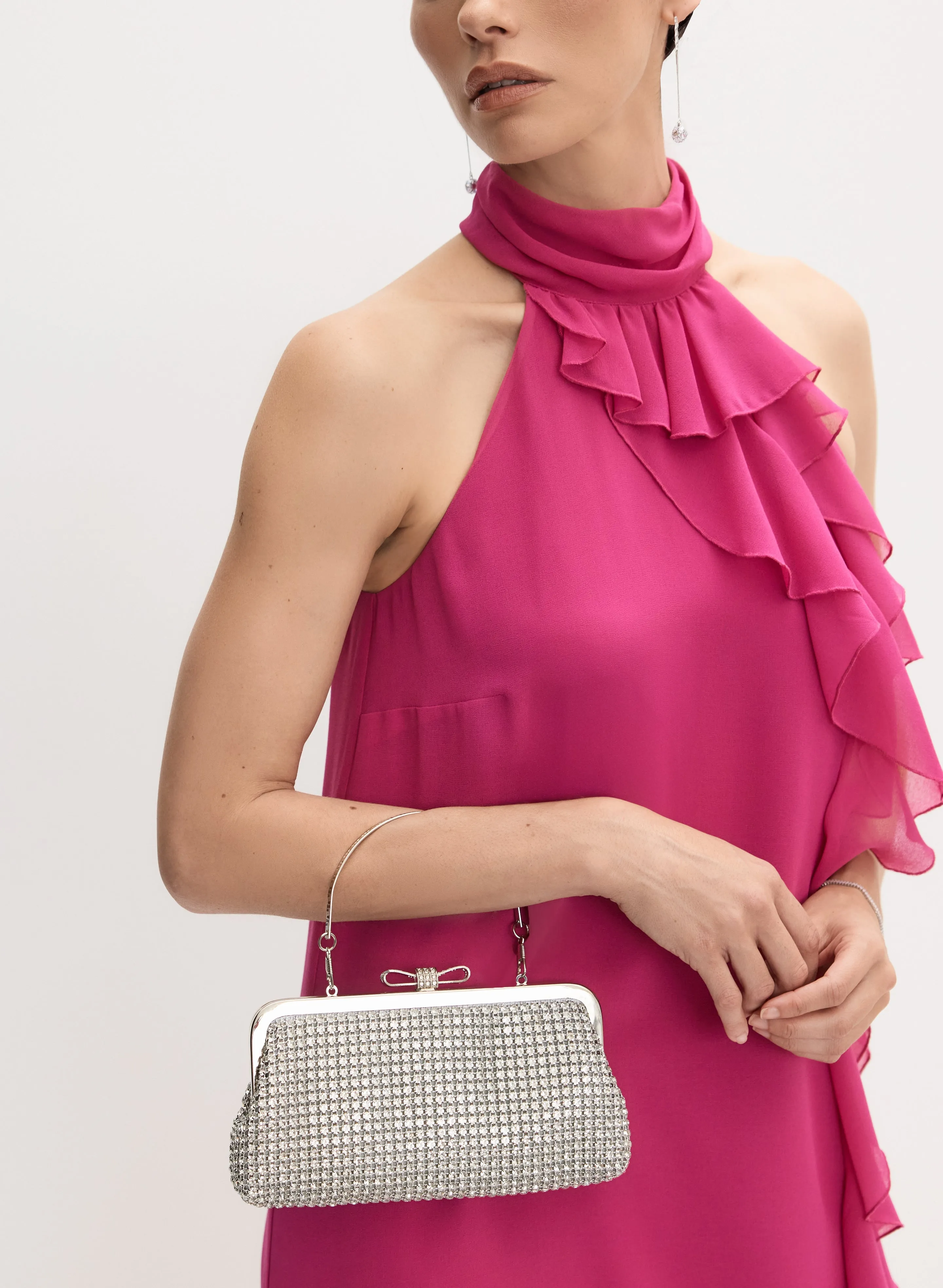 Trapeze-Shaped Crystal Clutch sold by Melanie Lyne product image thumbnail 4