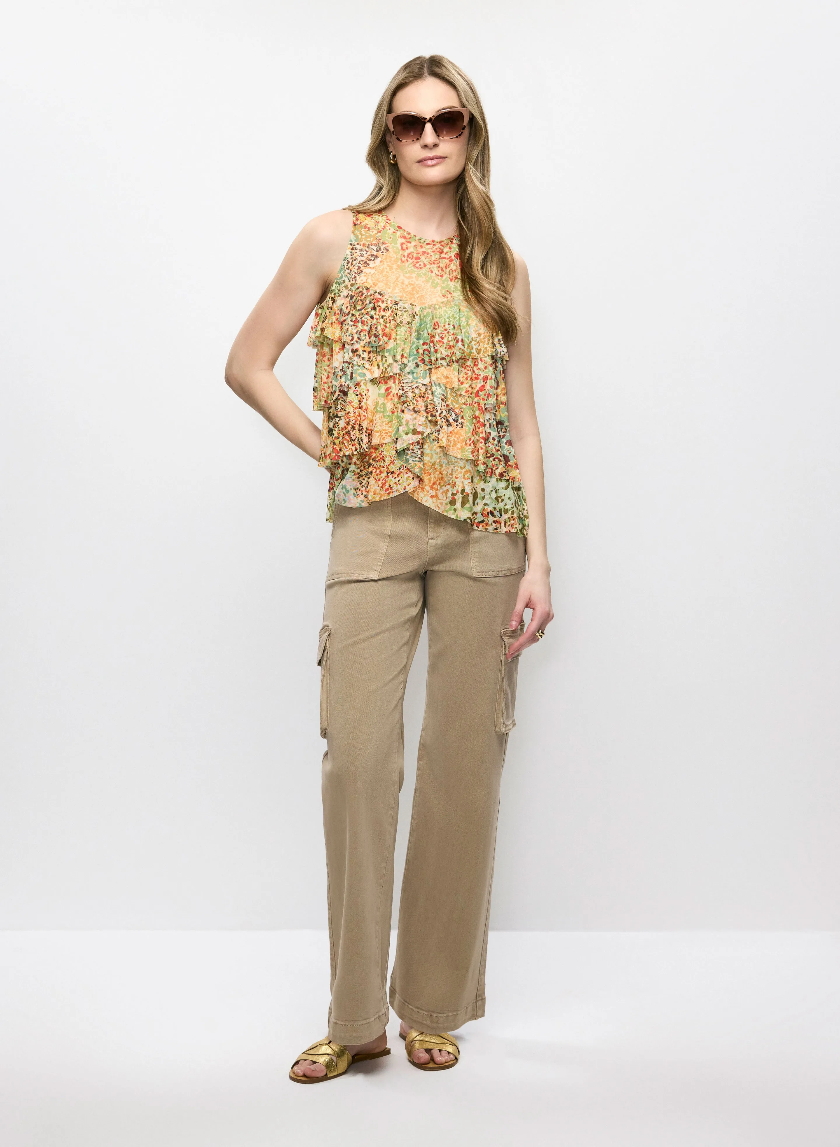 Tiered Top & Wide Leg Cargo Jeans sold by Melanie Lyne