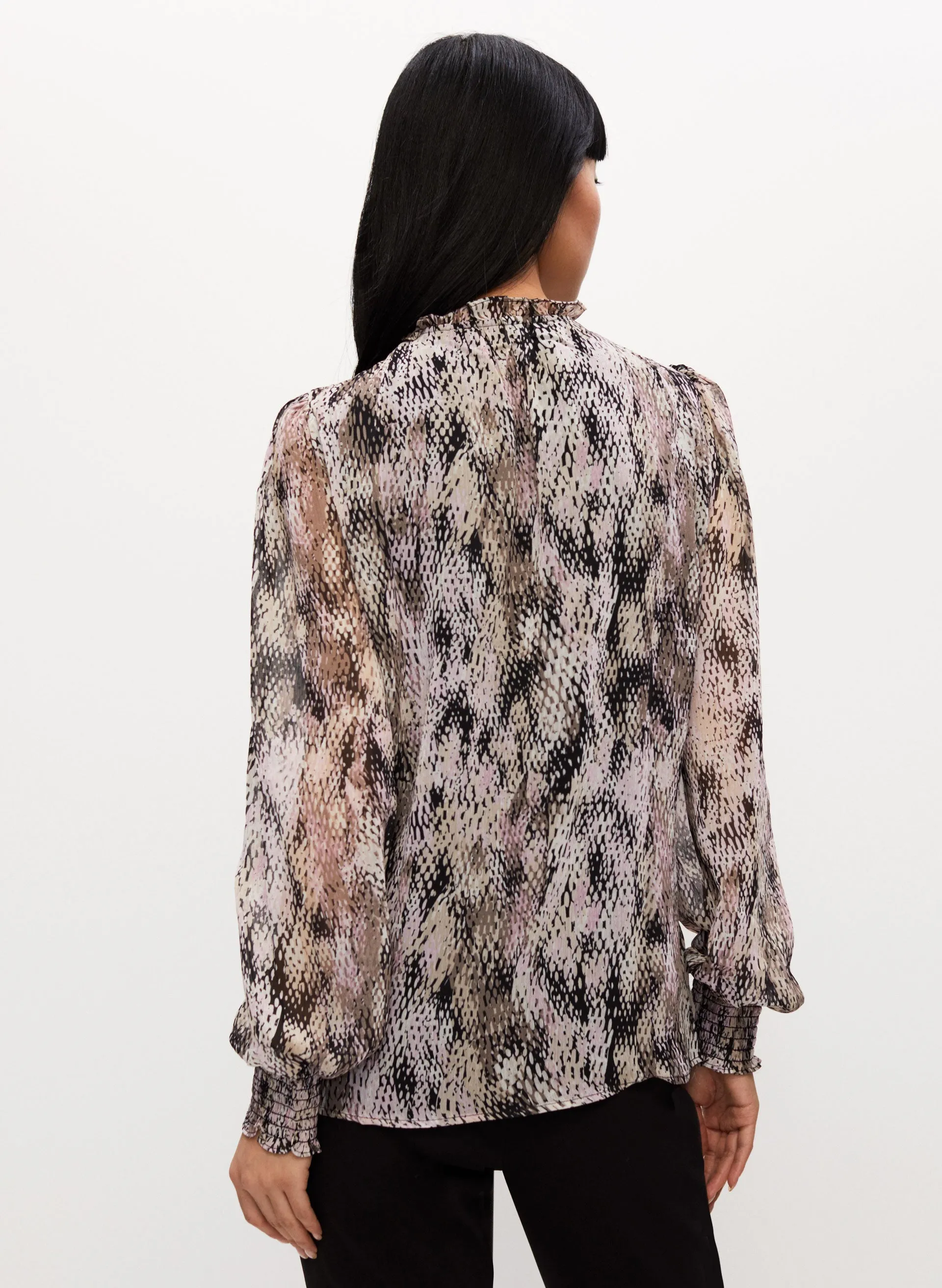 Animal Print Chiffon Blouse sold by Melanie Lyne product image thumbnail 4