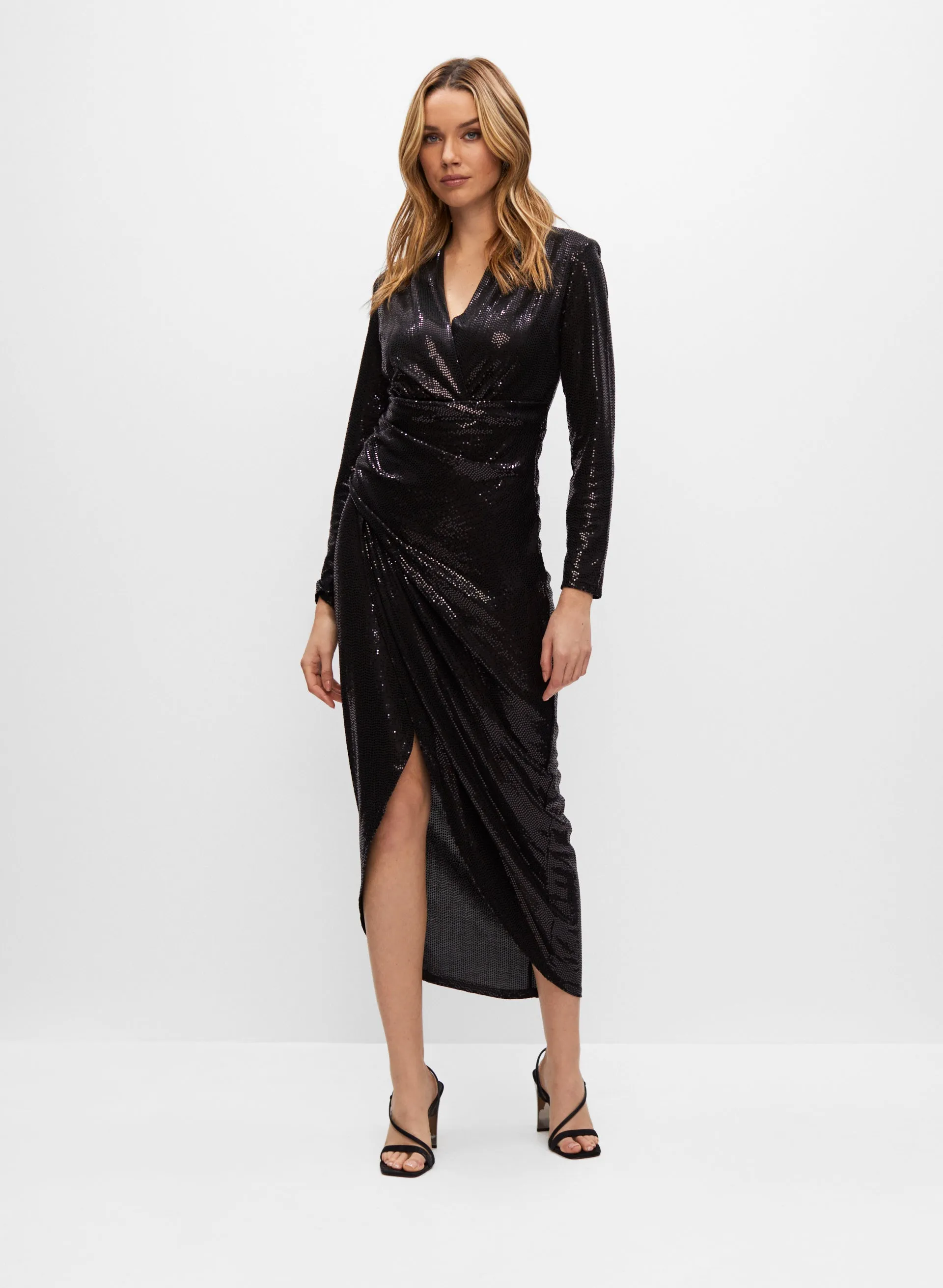 Long Sleeve Sequin Detail Dress sold by Melanie Lyne