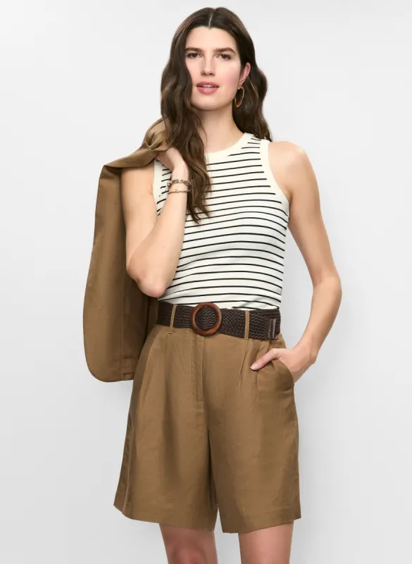 Striped Rib-Knit Tank Top sold by Melanie Lyne