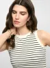 Striped Rib-Knit Tank Top sold by Melanie Lyne