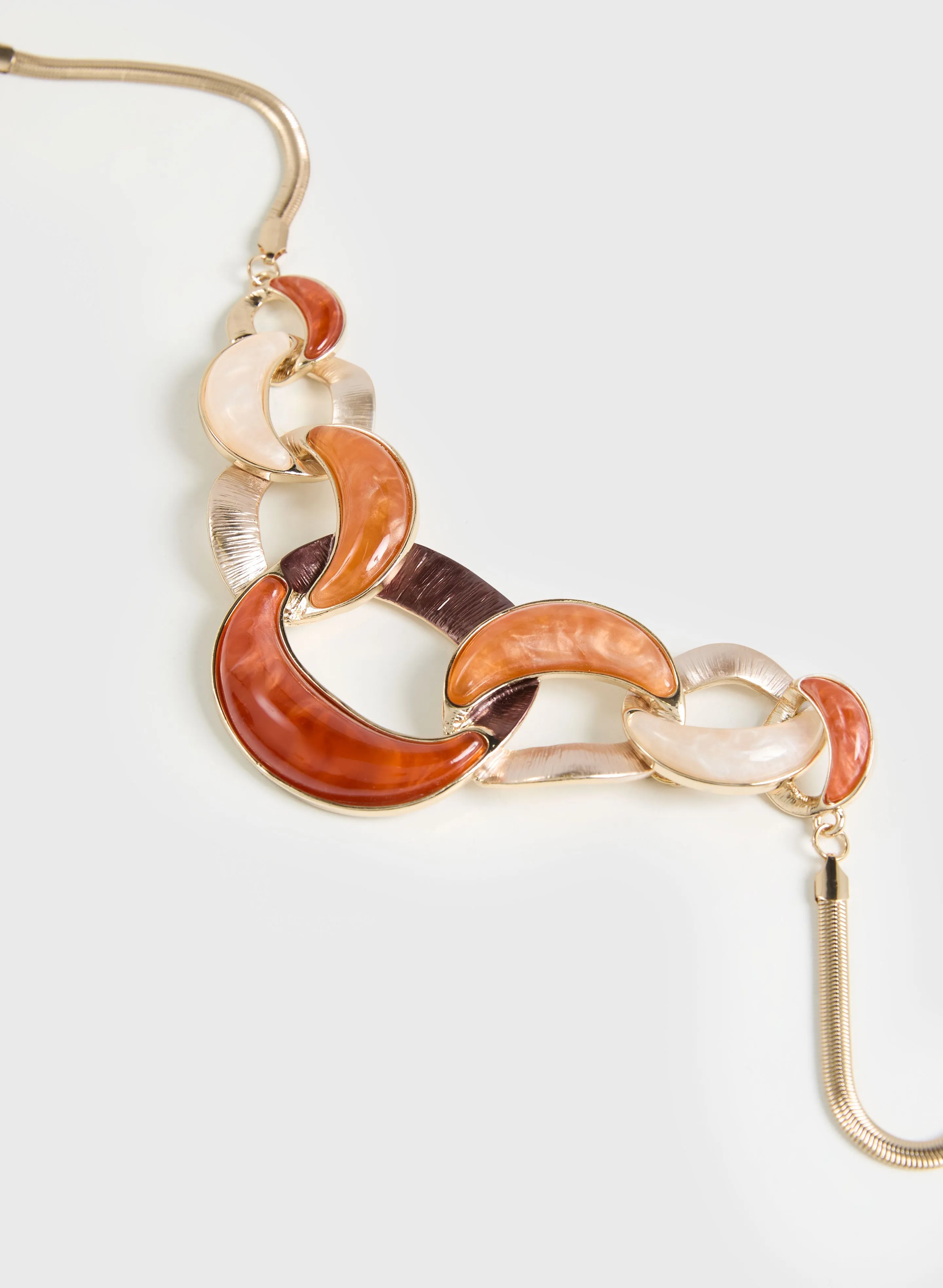 Chunky Enamel Chain Link Necklace sold by Melanie Lyne product image thumbnail 2