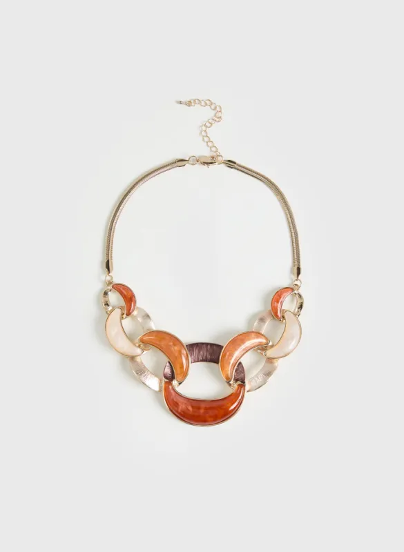 Chunky Enamel Chain Link Necklace sold by Melanie Lyne