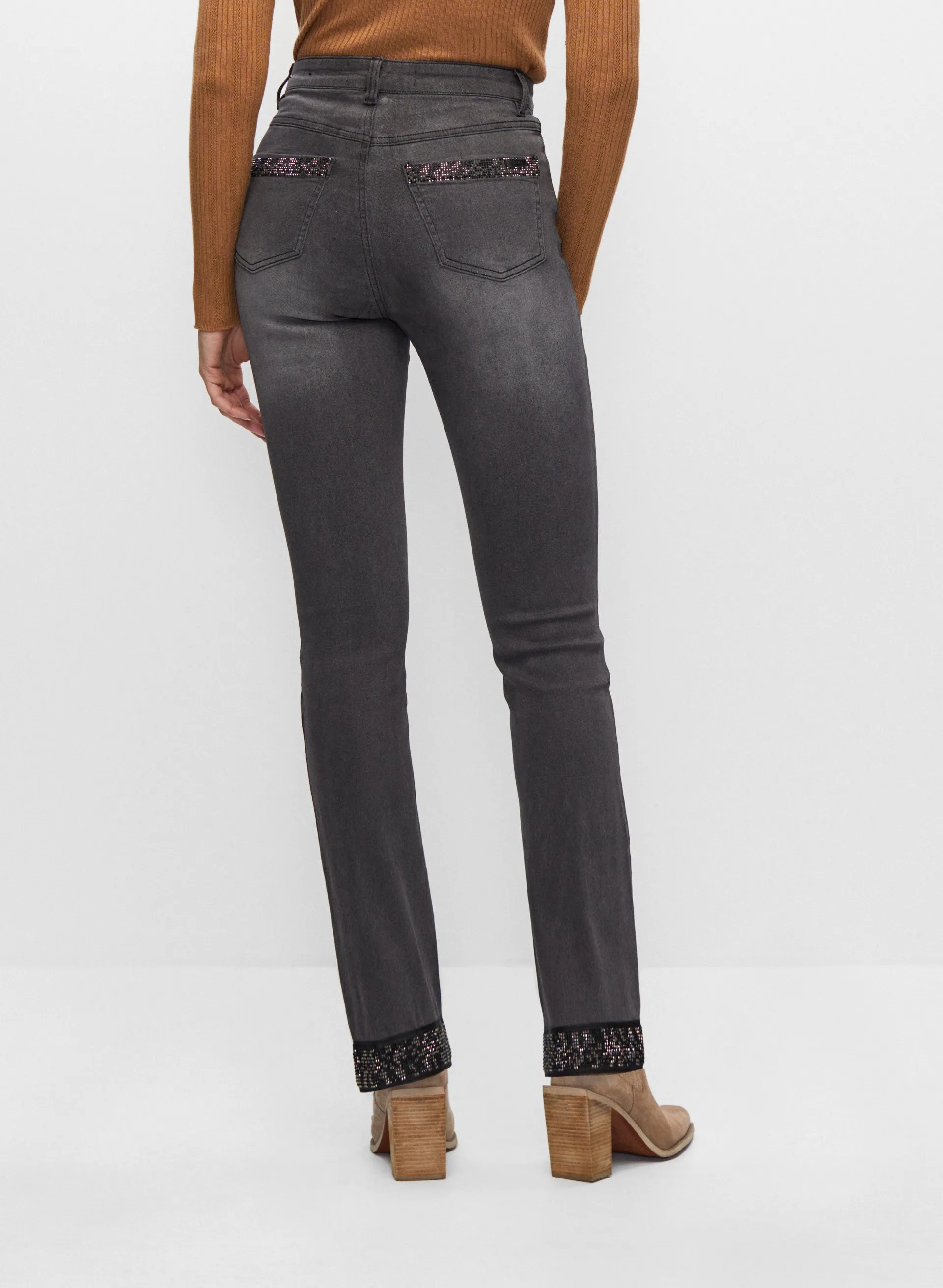 Joseph Ribkoff - Rhinestone Embellished Slim Leg Jeans sold by Melanie Lyne product image thumbnail 2