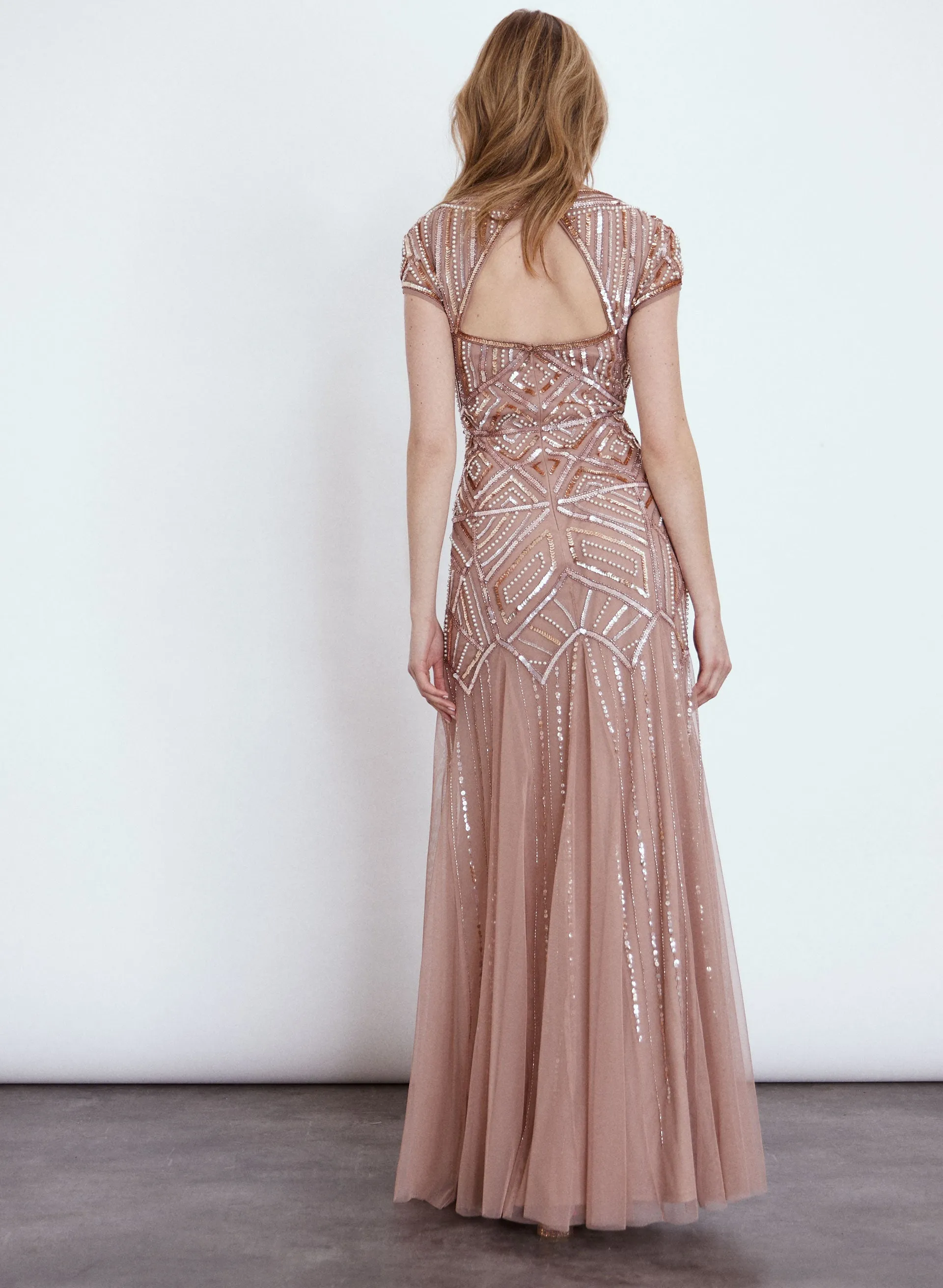 Adrianna Papell - Short Sleeve Sequin Dress sold by Melanie Lyne product image thumbnail 3