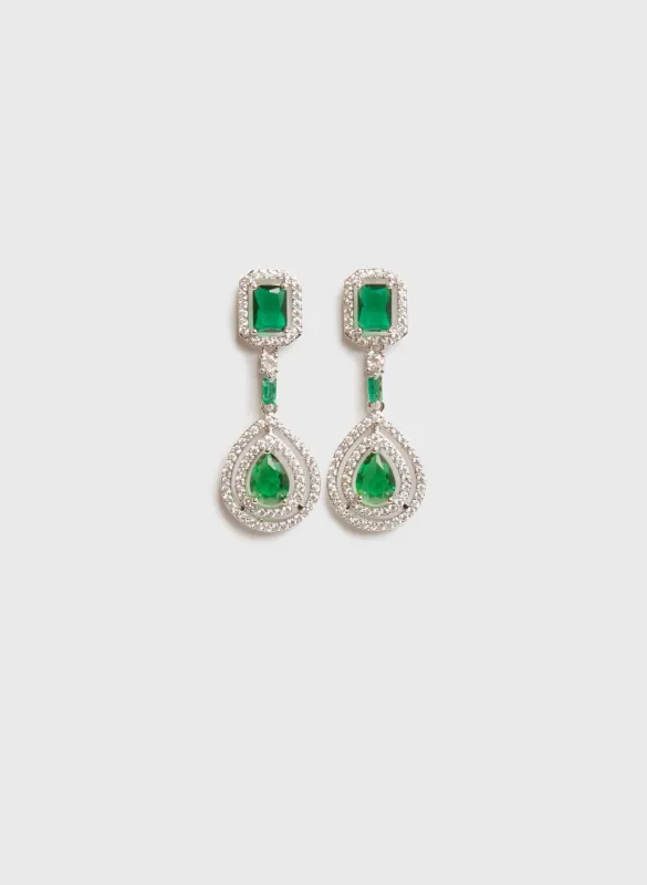 Crystal Teardrop Dangle Earrings sold by Melanie Lyne