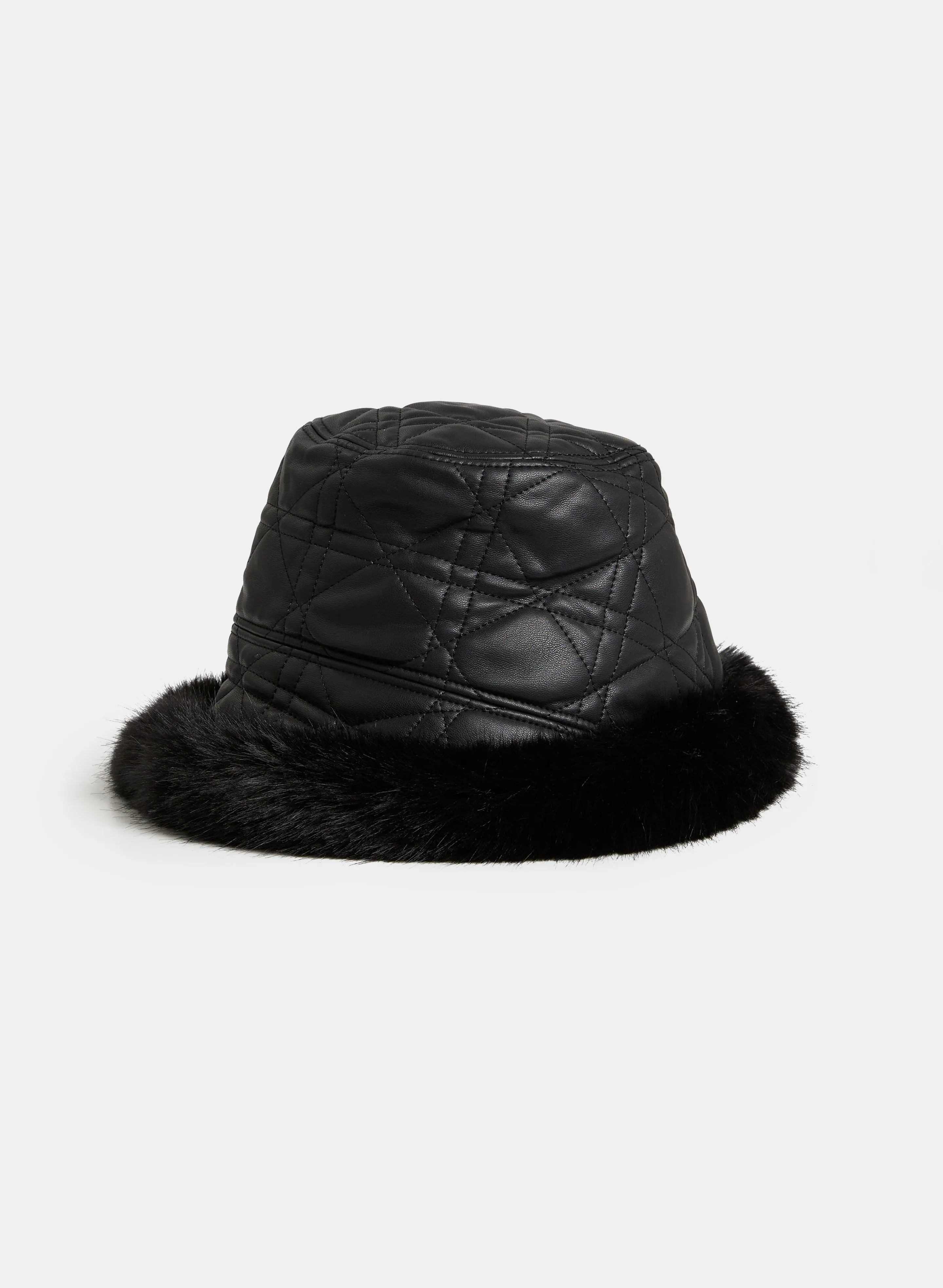 Quilted Vegan Leather Bucket Hat sold by Melanie Lyne
