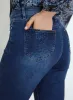 Rhinestone Pocket Slim Leg Jeans sold by Melanie Lyne