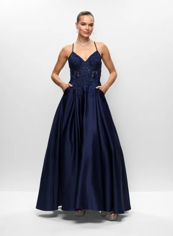 Corset-Style Satin Gown sold by Melanie Lyne