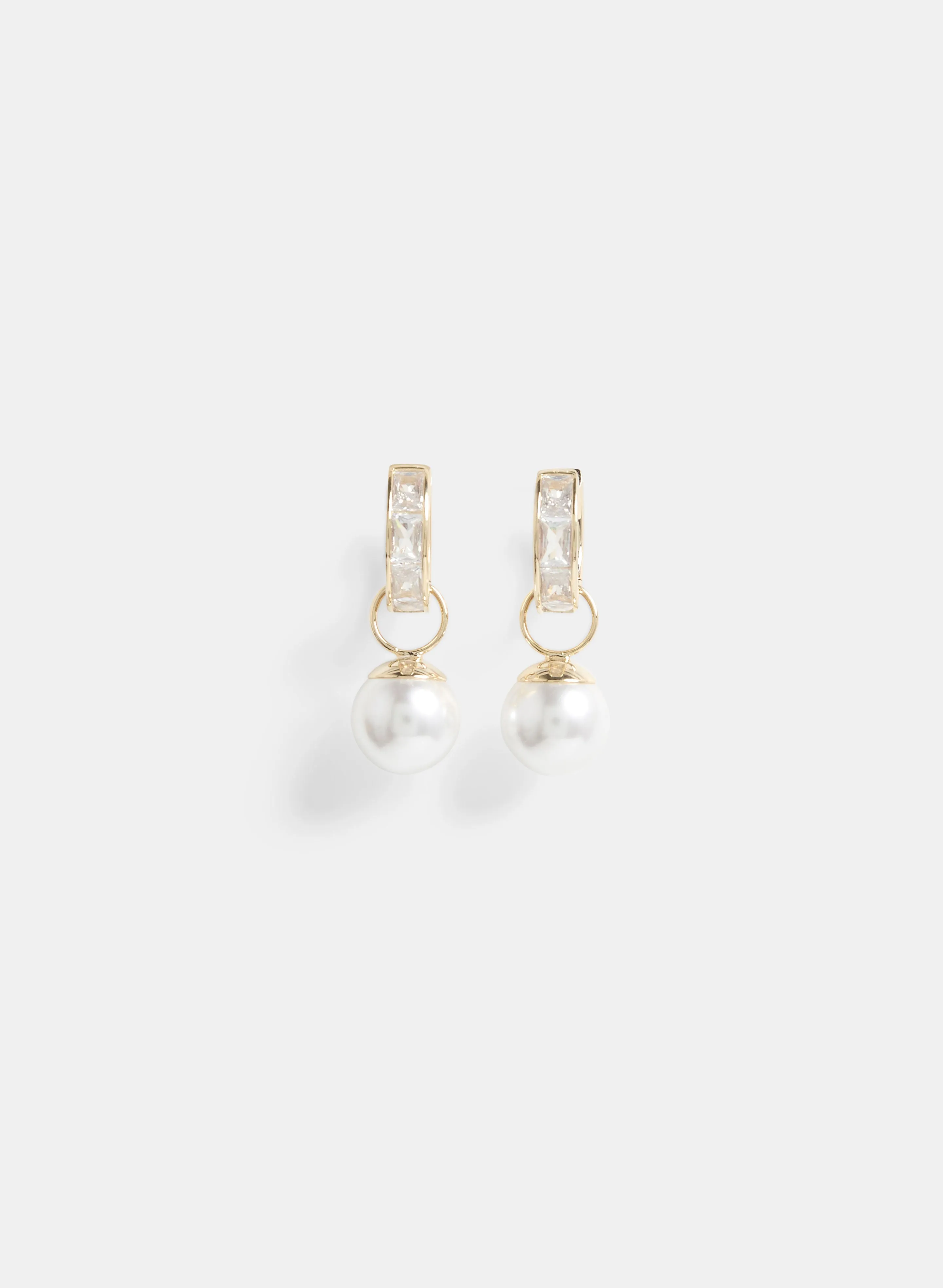Pearl Drop Cubic Zirconia Earrings sold by Melanie Lyne