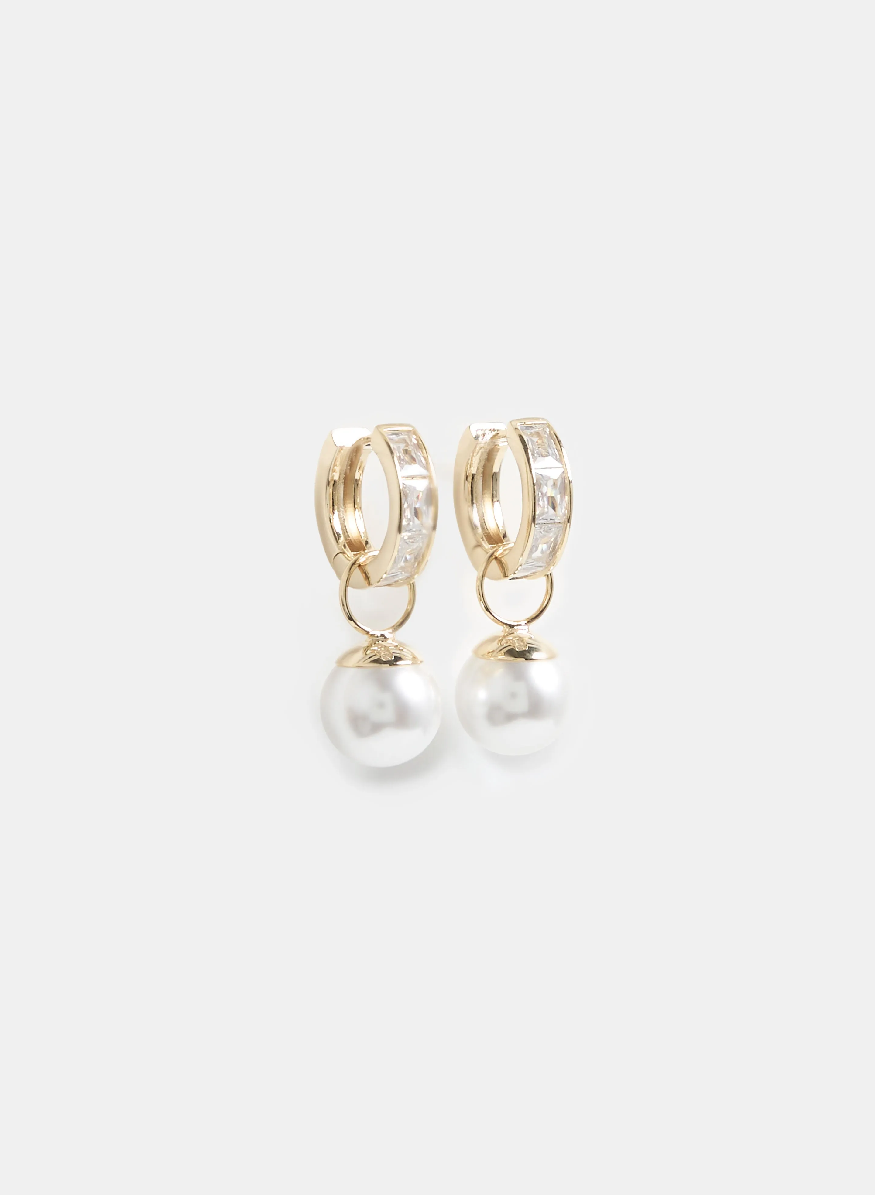 Pearl Drop Cubic Zirconia Earrings sold by Melanie Lyne product image thumbnail 3