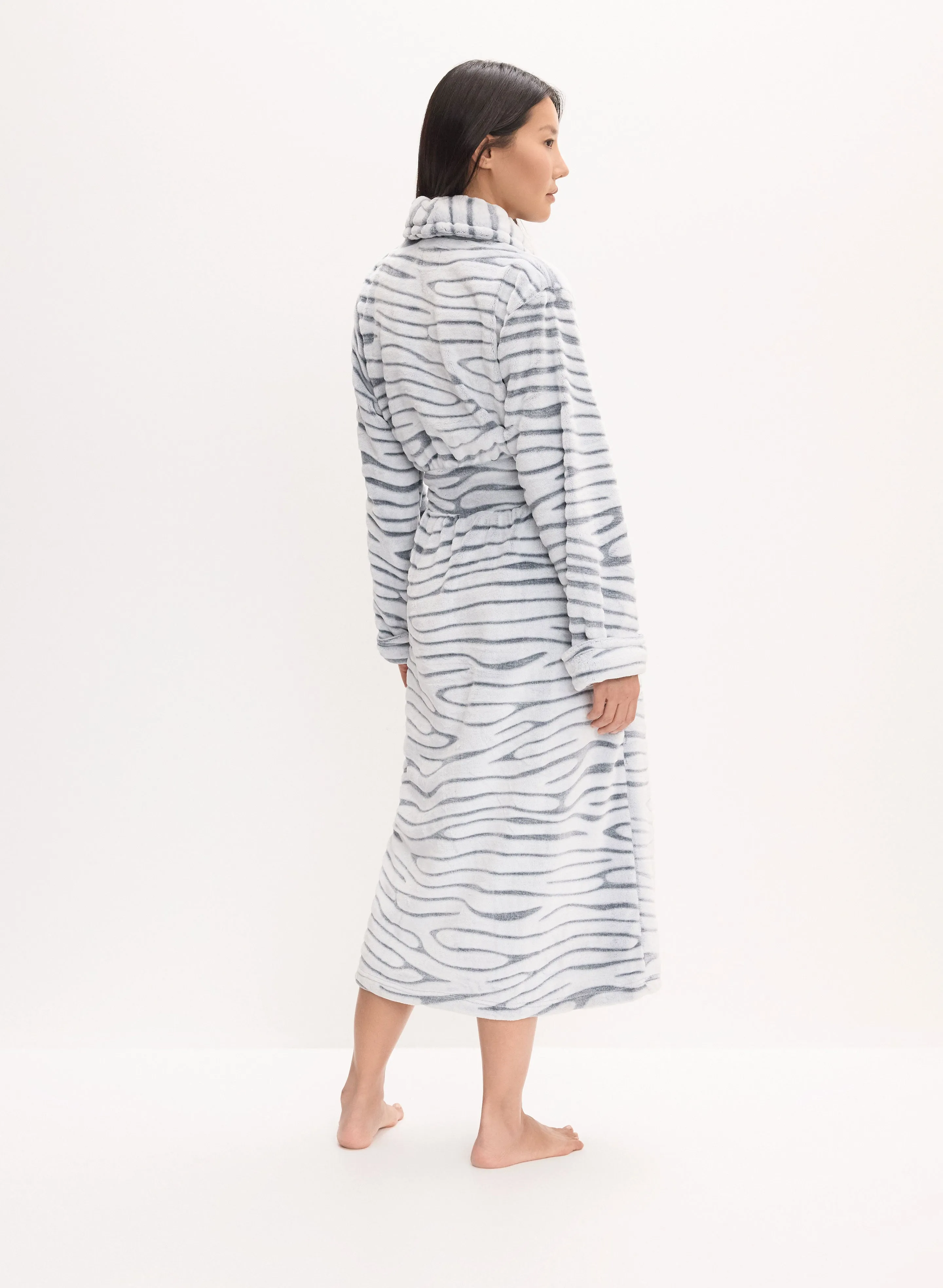 Zebra Print Fleece Robe sold by Melanie Lyne product image thumbnail 3