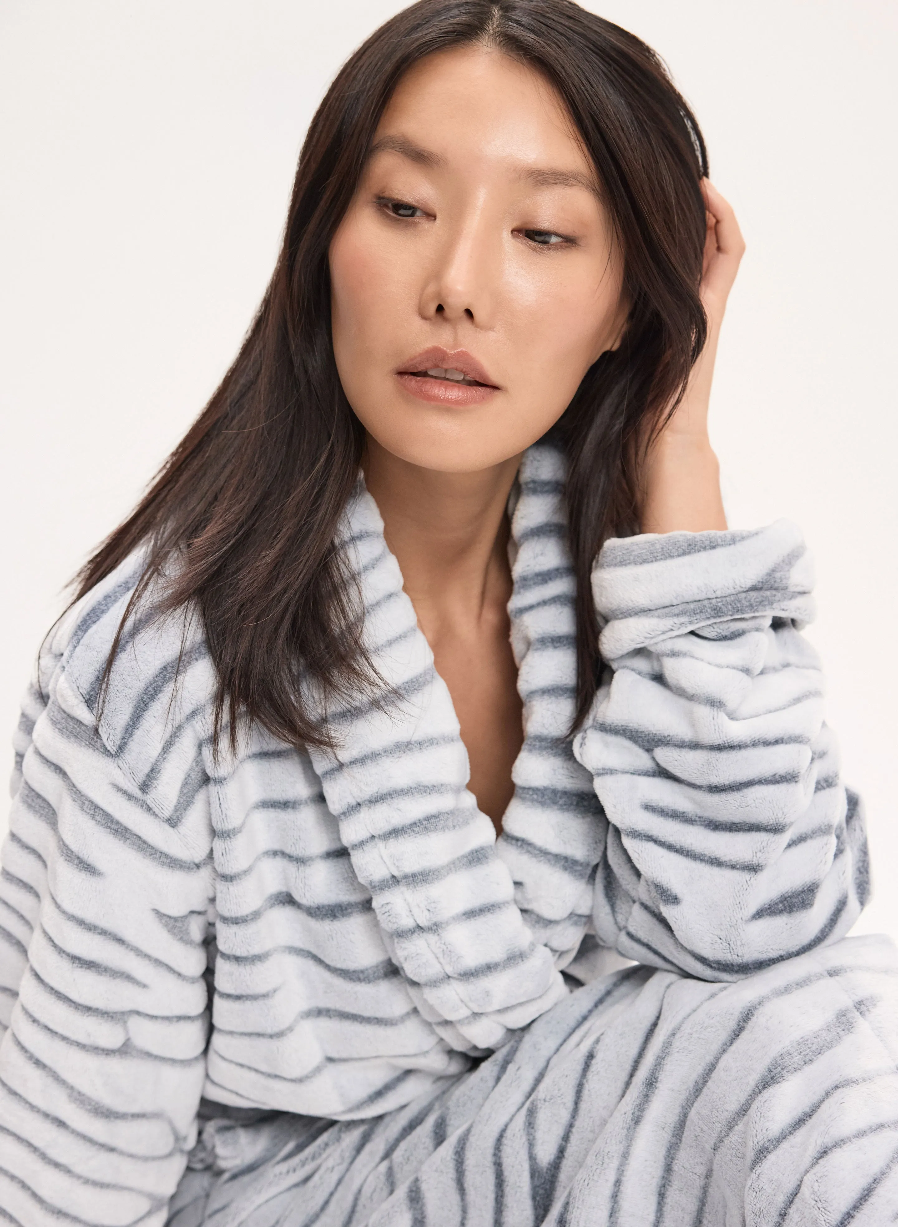 Zebra Print Fleece Robe sold by Melanie Lyne product image thumbnail 5