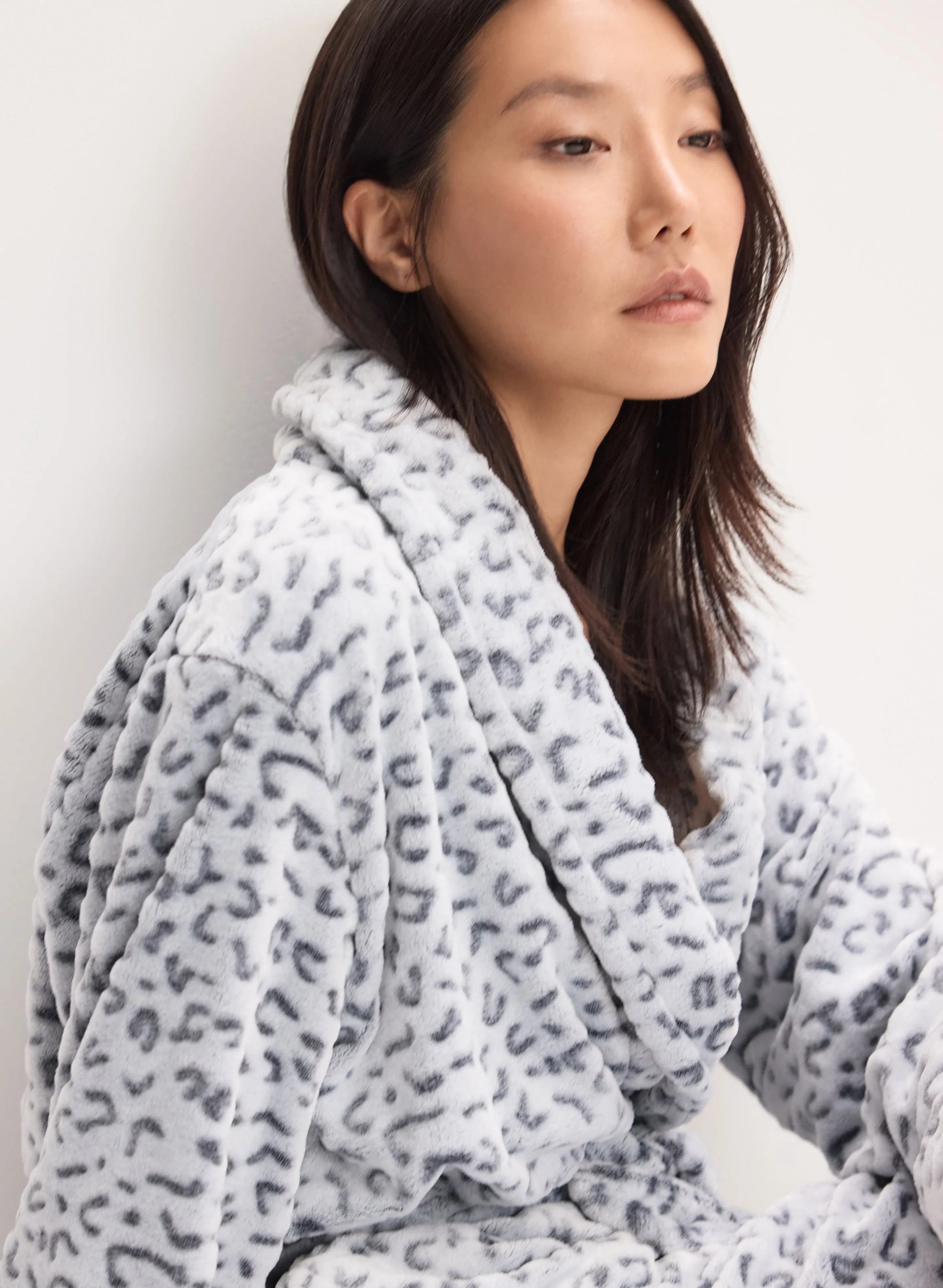 Animal Print Fleece Robe sold by Melanie Lyne product image thumbnail 2