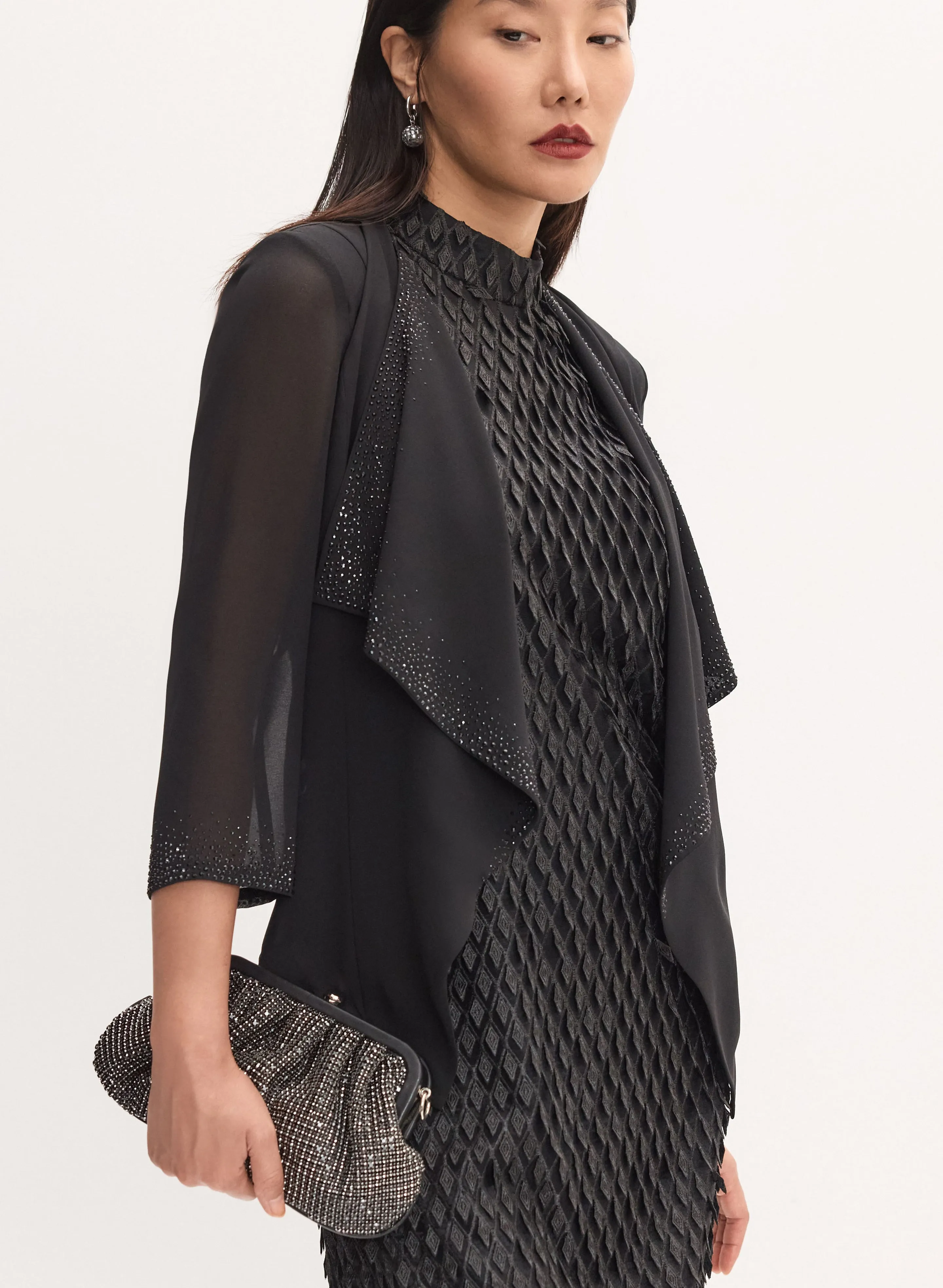 Stud Embellished Sheer Bolero sold by Melanie Lyne