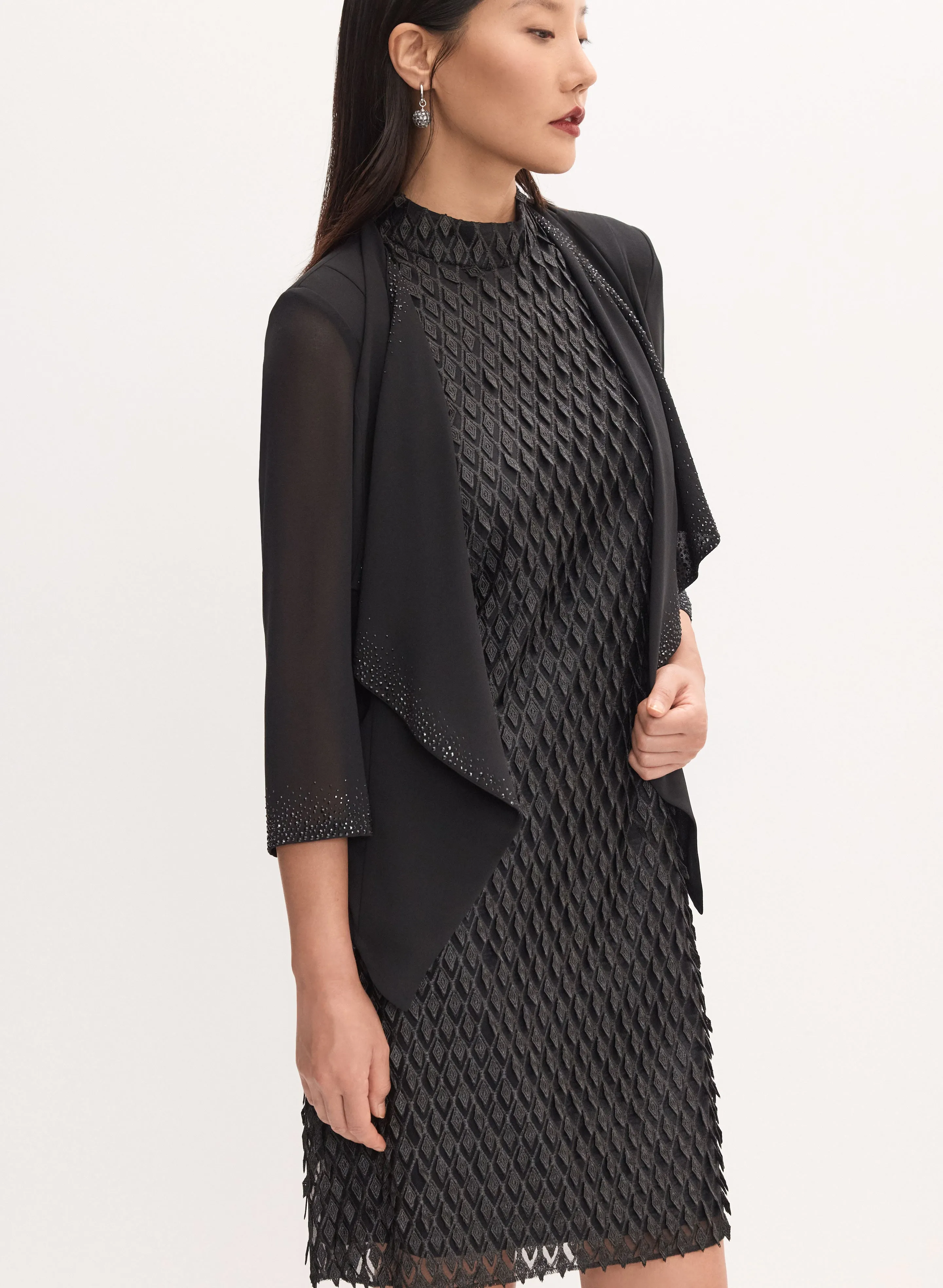 Stud Embellished Sheer Bolero sold by Melanie Lyne product image thumbnail 5