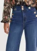 Embossed Button Detail Jeans sold by Melanie Lyne