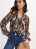 Floral Split Neck Blouse sold by Melanie Lyne