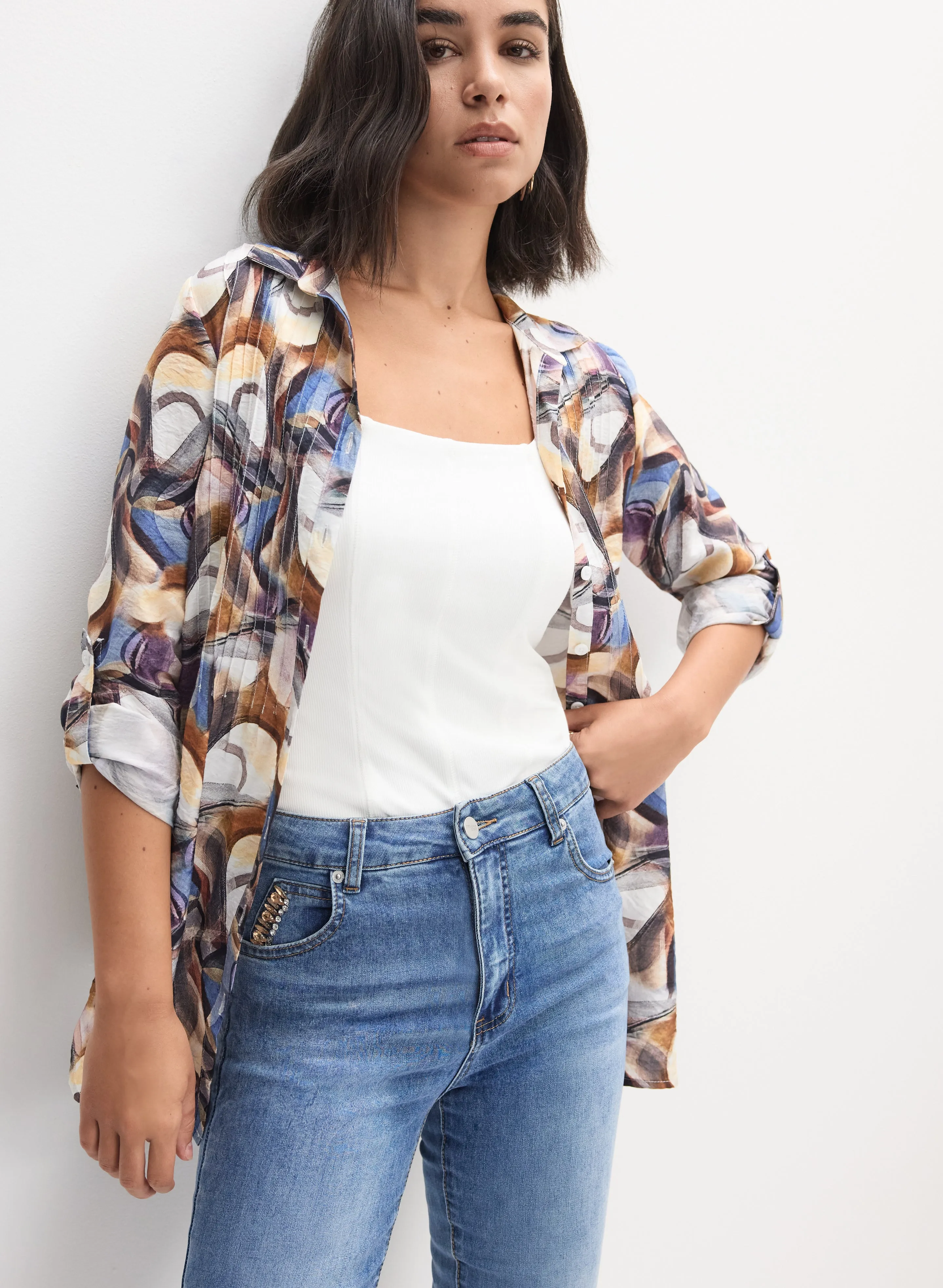 Abstract Print Blouse sold by Melanie Lyne product image thumbnail 5