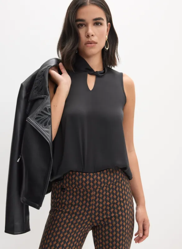 Joseph Ribkoff - Twisted High-Neck Blouse made by Melanie Lyne
