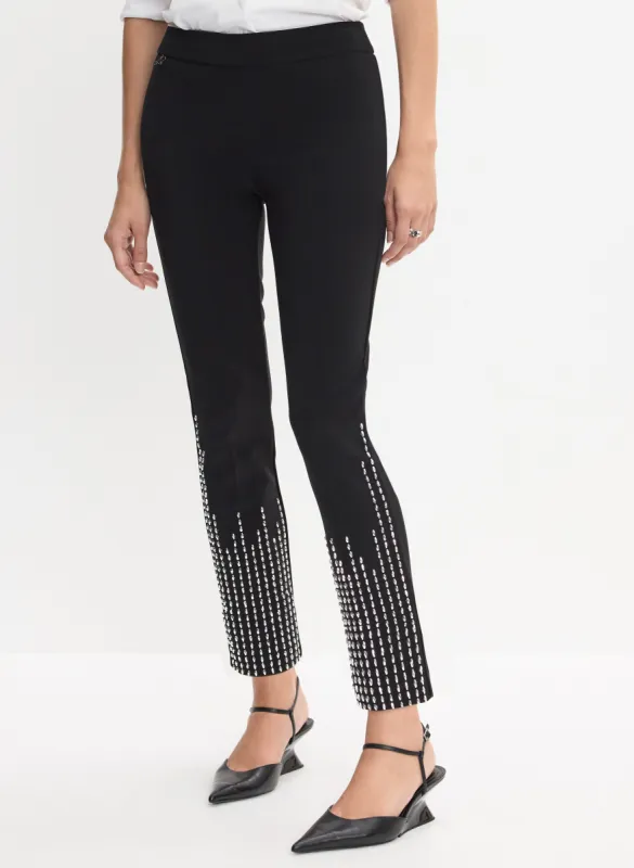 Joseph Ribkoff - Rhinestone Detail Pants made by Melanie Lyne
